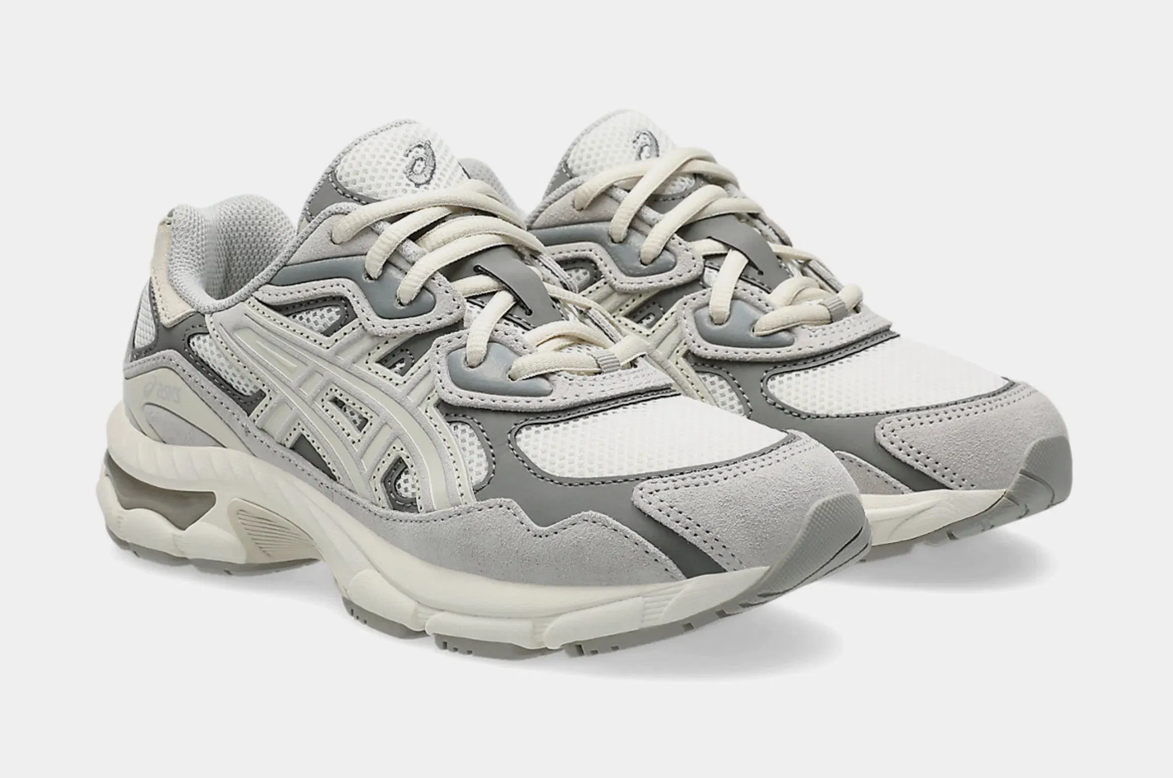 ASICS Gel NYC Grade School Running Shoes (Cream/Oyster Grey)