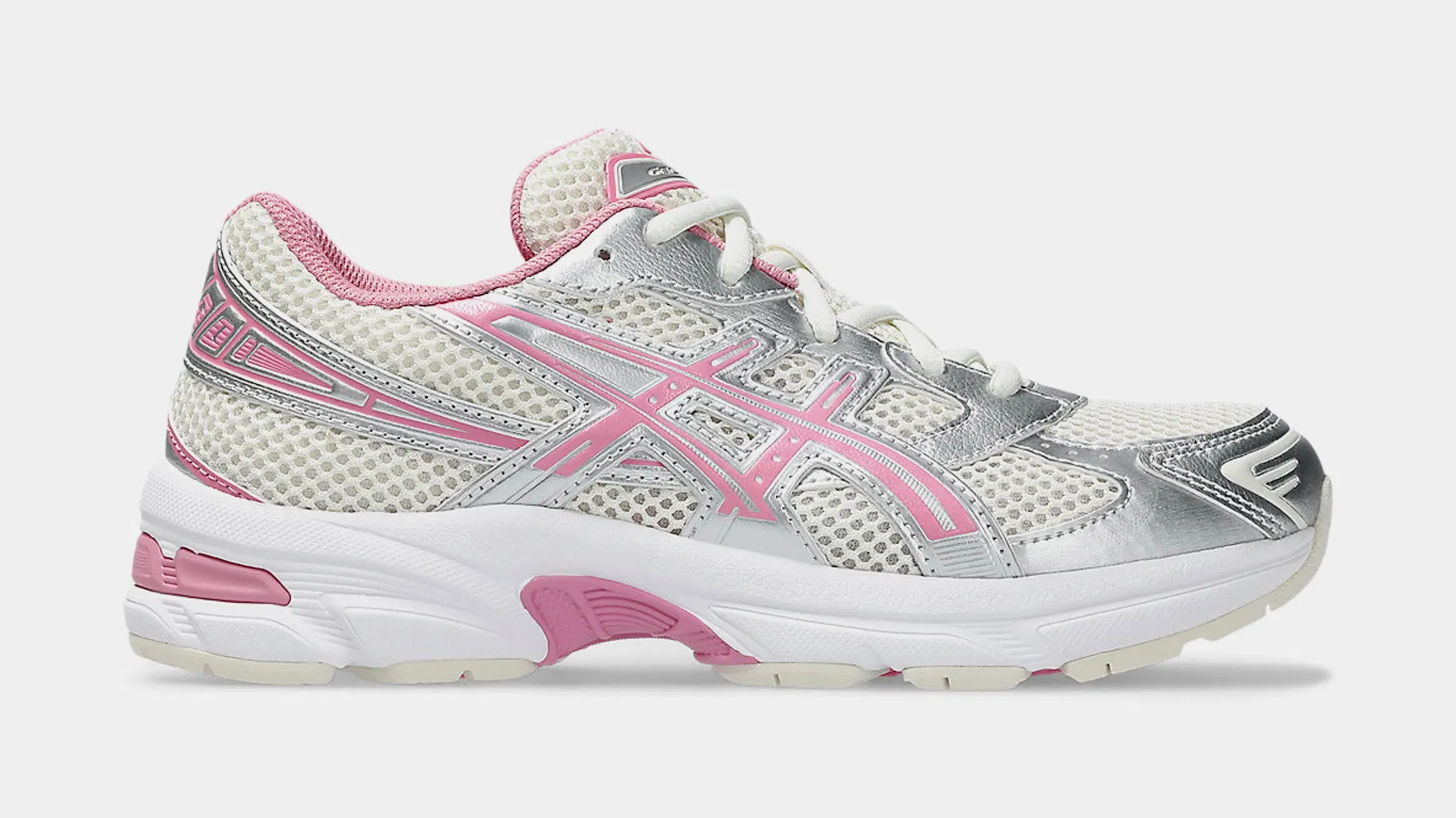 ASICS Gel 1130 Grade School Running Shoes (Cream/Sweet Pink)