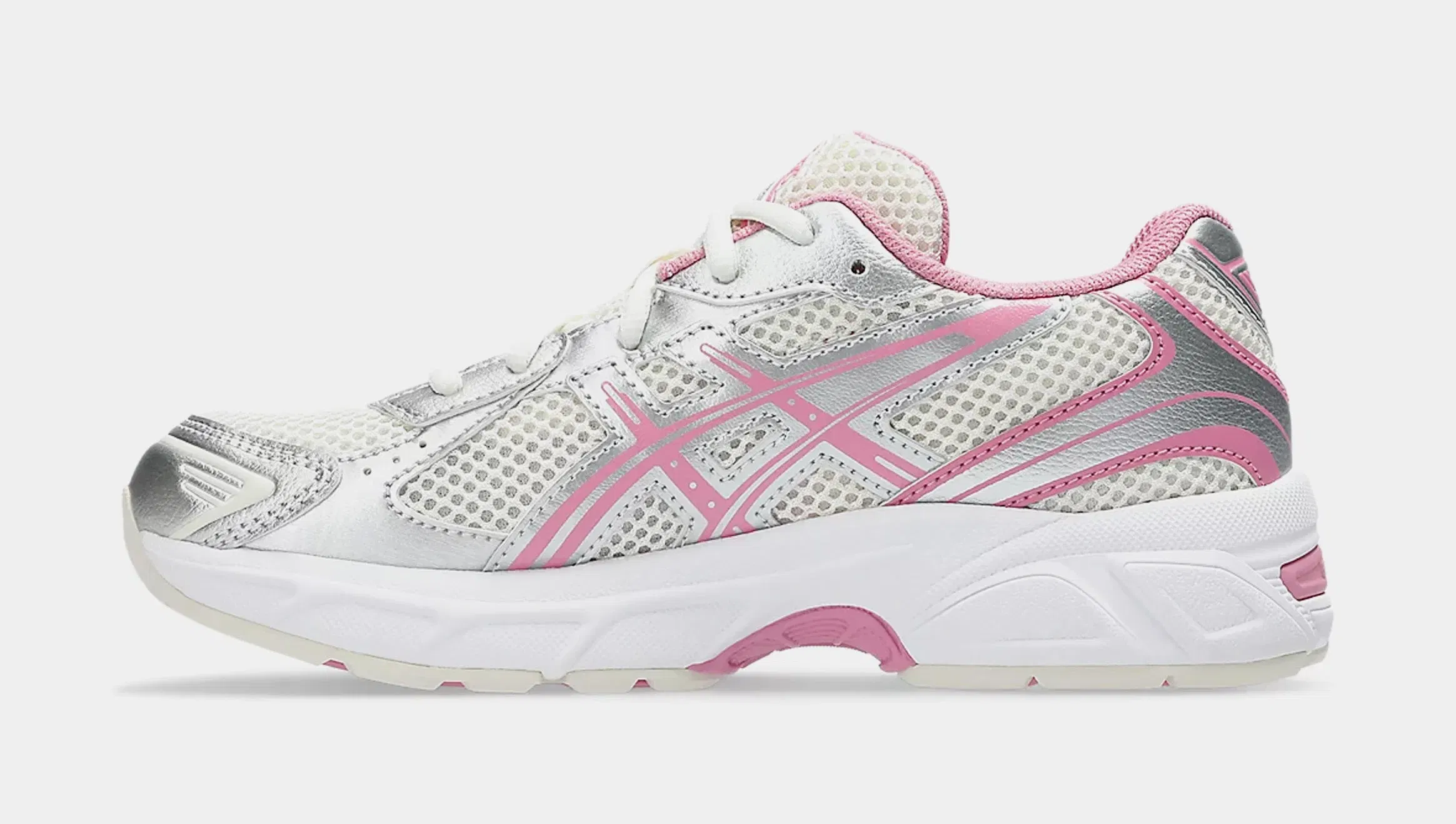 ASICS Gel 1130 Grade School Running Shoes (Cream/Sweet Pink)