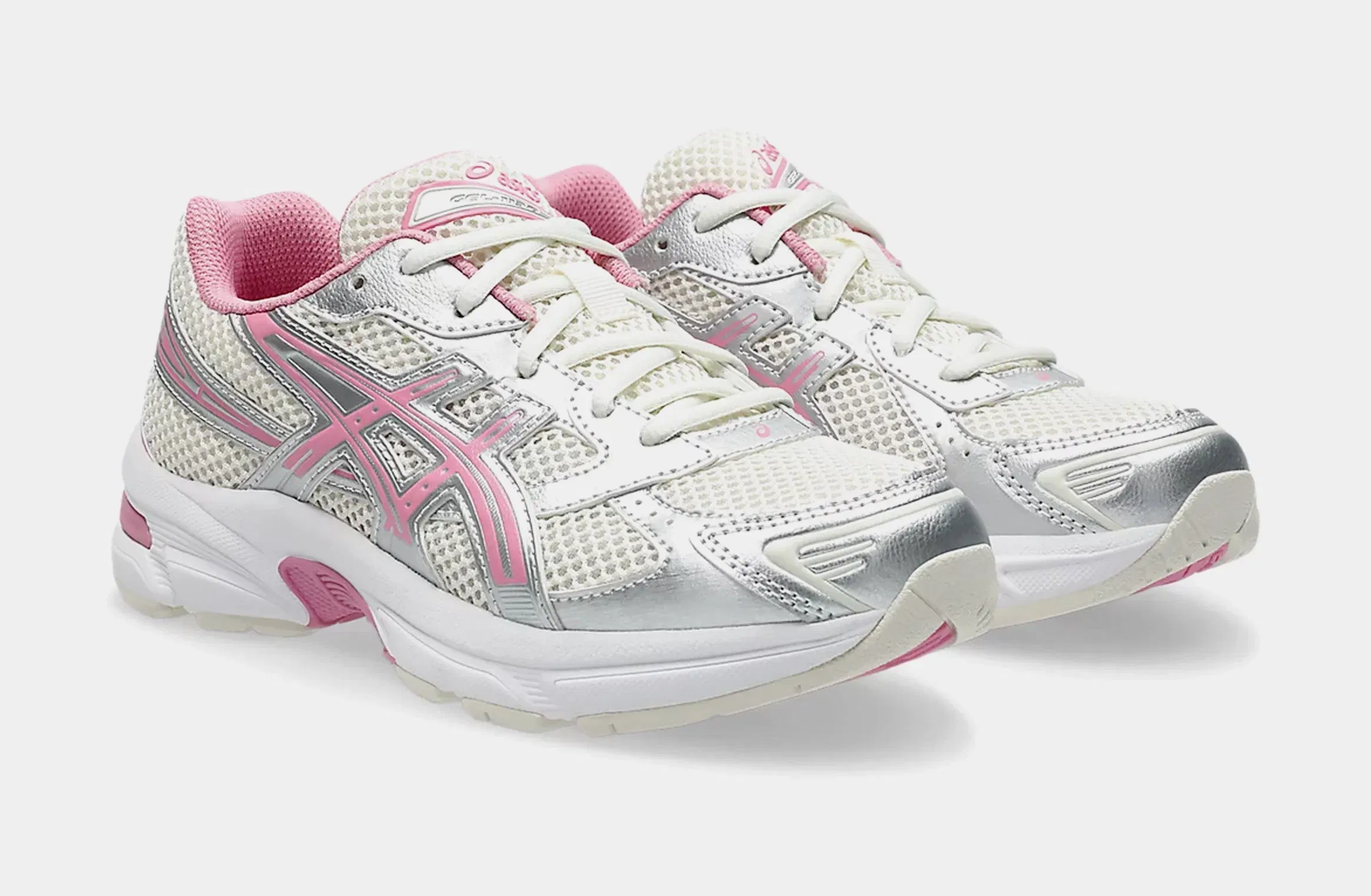 ASICS Gel 1130 Grade School Running Shoes (Cream/Sweet Pink)