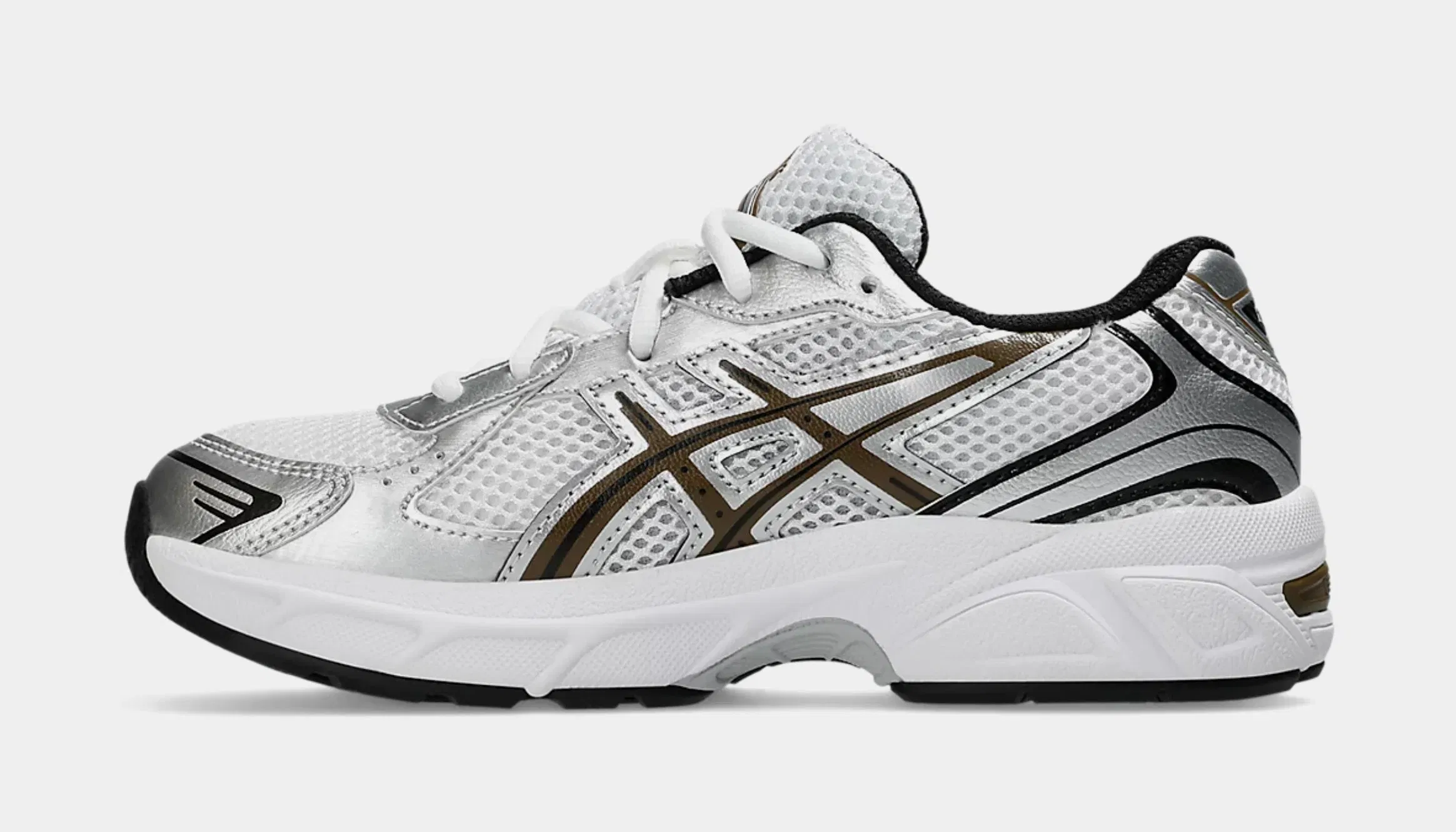 ASICS Gel 1130 Grade School Running Shoes (White/Clay Canyon)