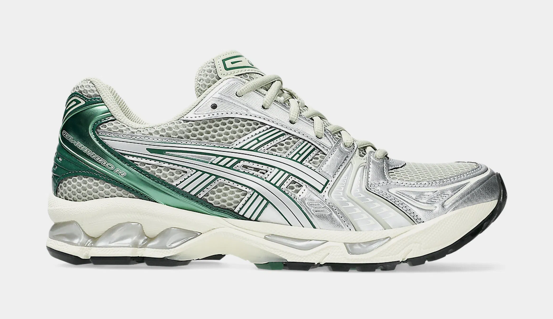 ASICS Gel Kayano 14 Mens Running Shoes (Dried Leaf Green/Pure Silver)