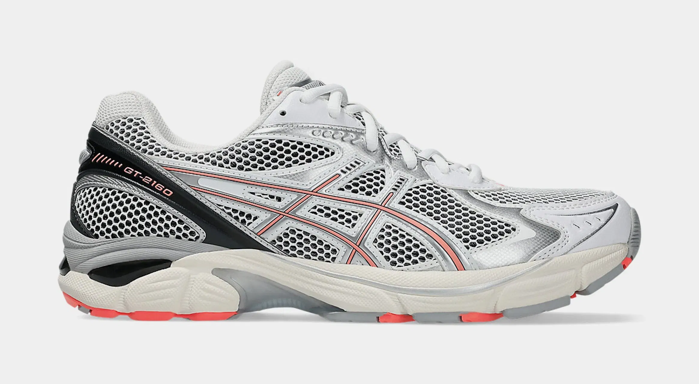 ASICS GT 2160 Mens Running Shoes (White/Sun Coral)