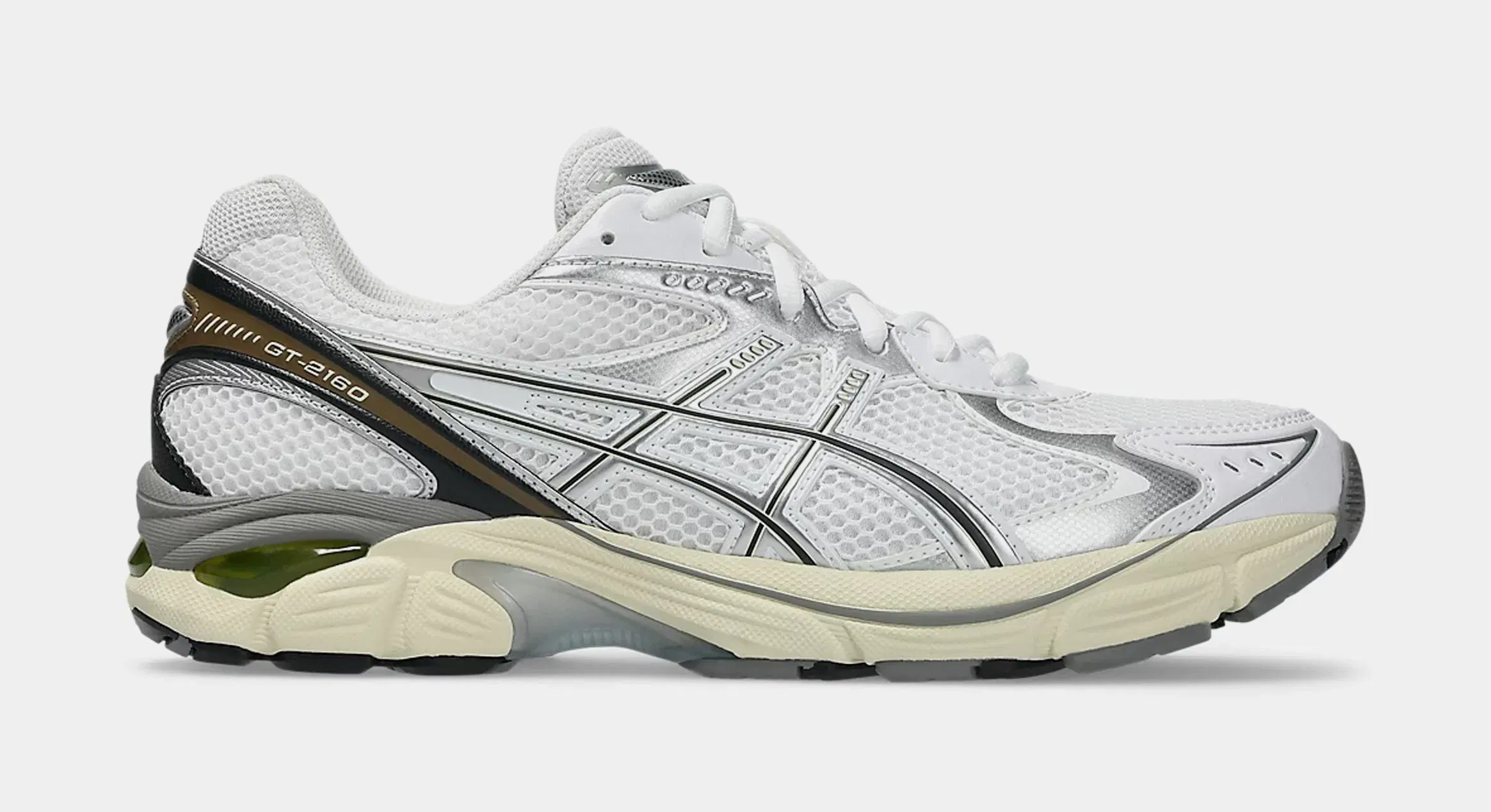 ASICS GT 2160 Mens Running Shoes (White/Soft Yellow)