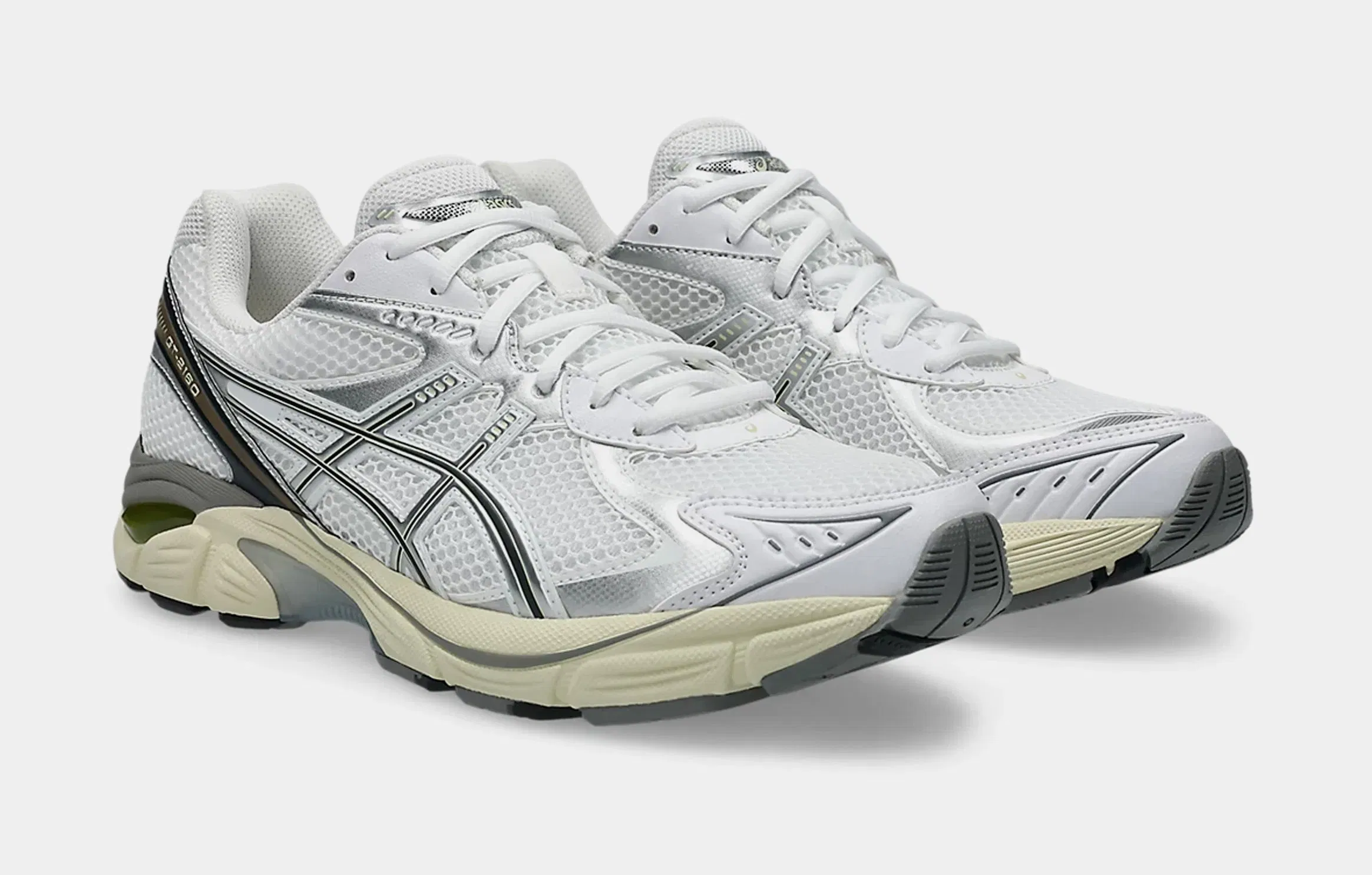 ASICS GT 2160 Mens Running Shoes (White/Soft Yellow)