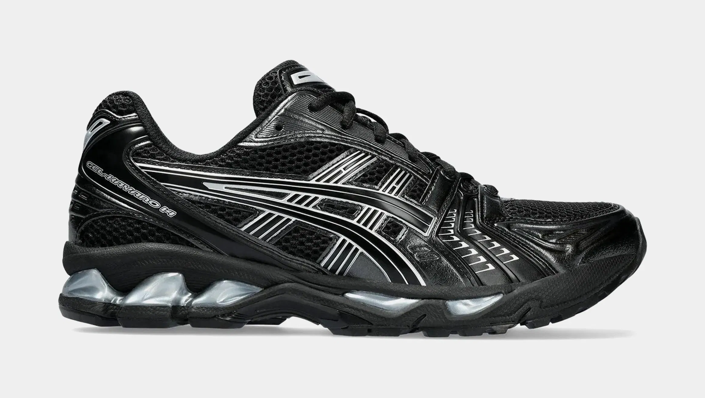 ASICS Gel Kayano 14 Mens Running Shoes (Black/Pure Silver)
