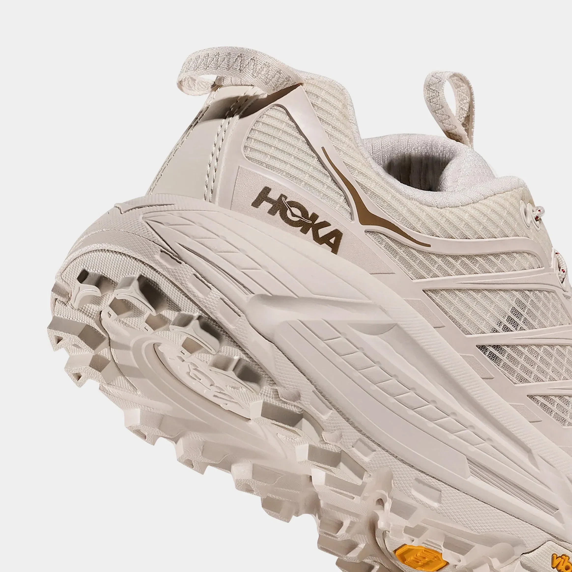 Hoka Mafate Three 2 Grid Womens Running Shoes (Rose Cream/Stucco)