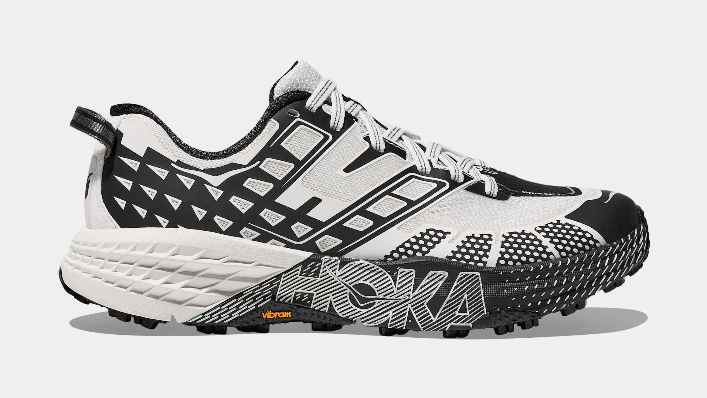 Hoka Speedgoat 2 Frost Mens Running Shoes (Black/Frost)