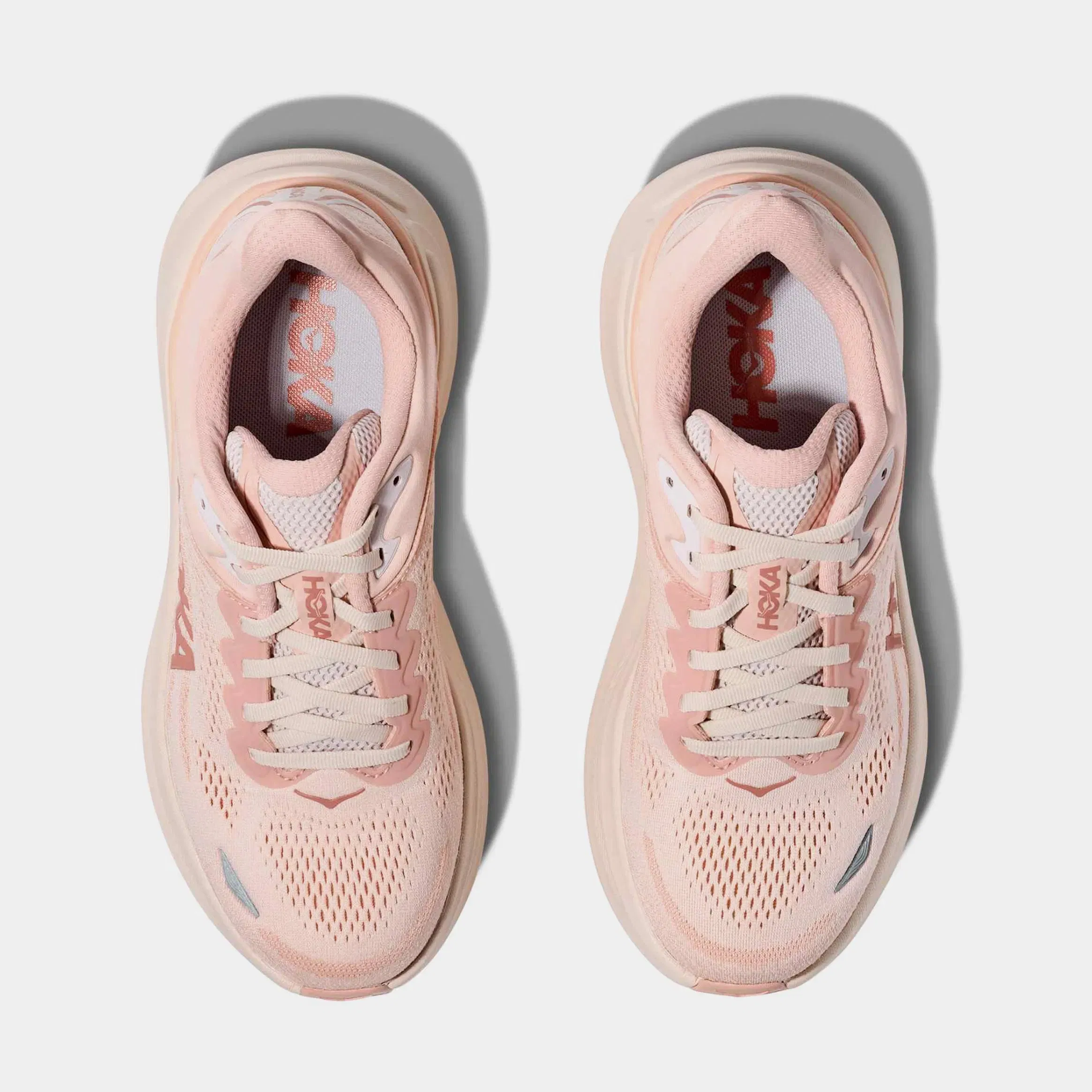 Hoka Bondi 9 Womens Running Shoes (Rose Latte/Rose Cream)