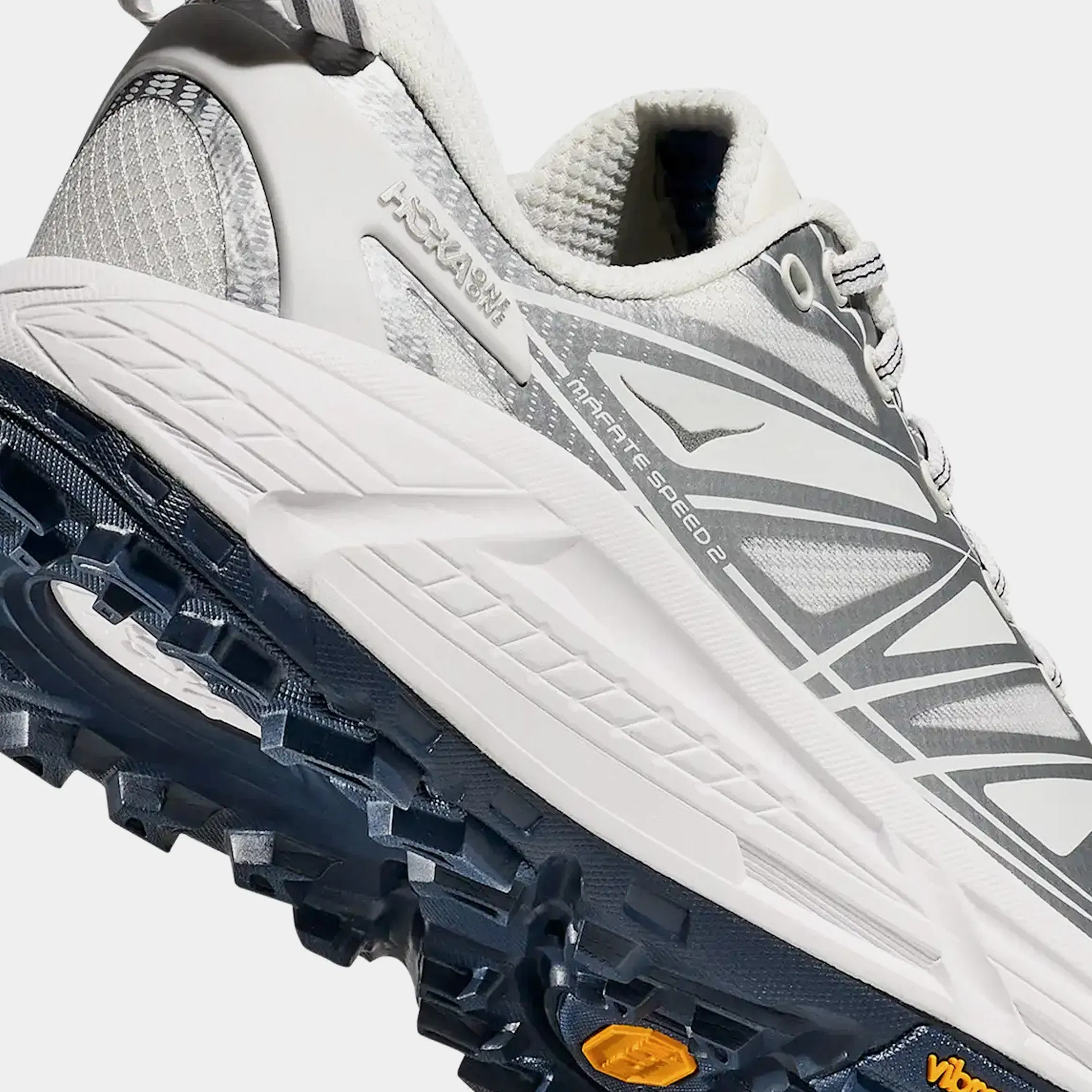 Hoka Mafate Speed 2 Mens Running Shoes (White/Silver)