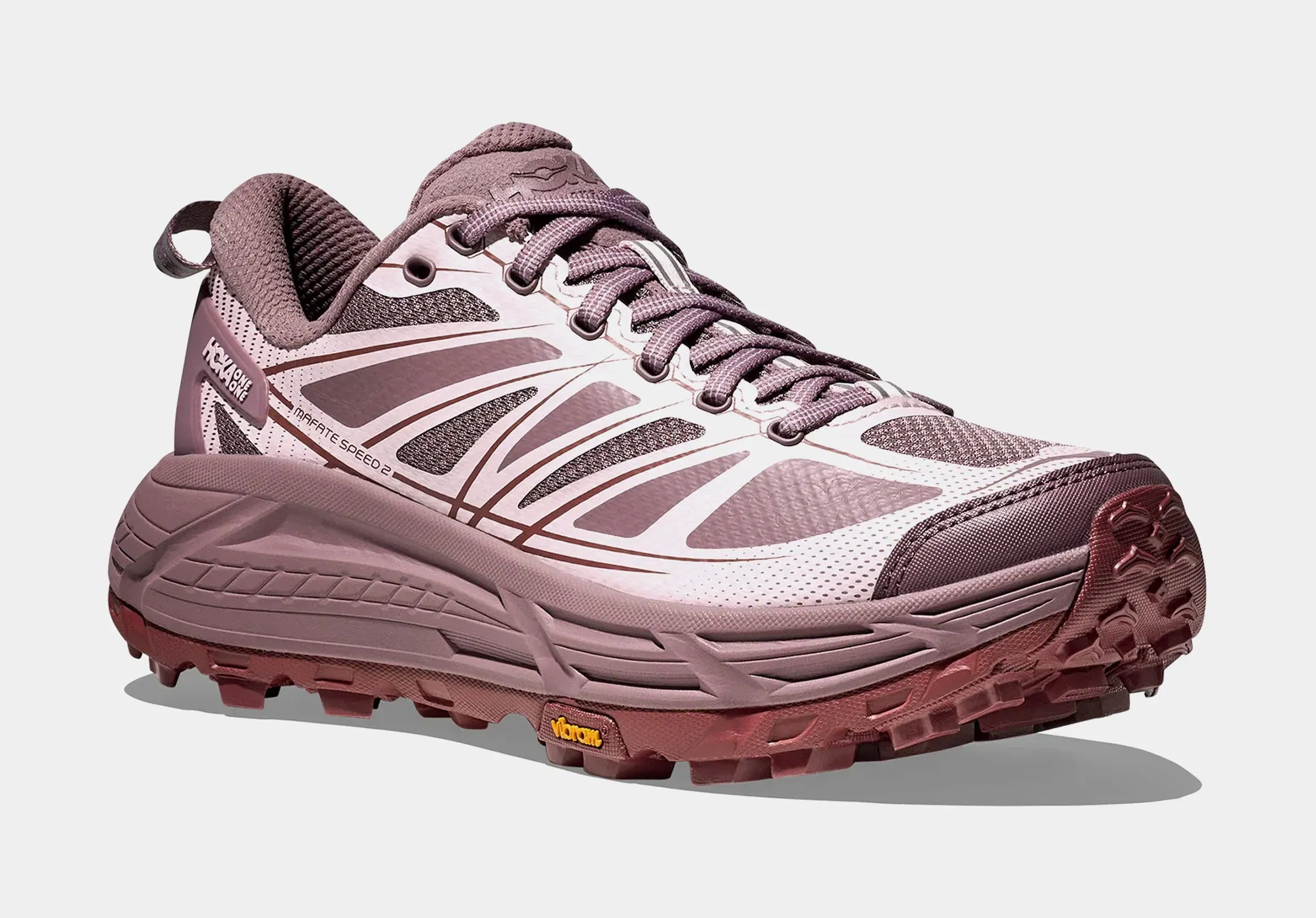 Hoka Mafate Speed 2 Womens Running Shoes (Classic Mauve/Carnation)