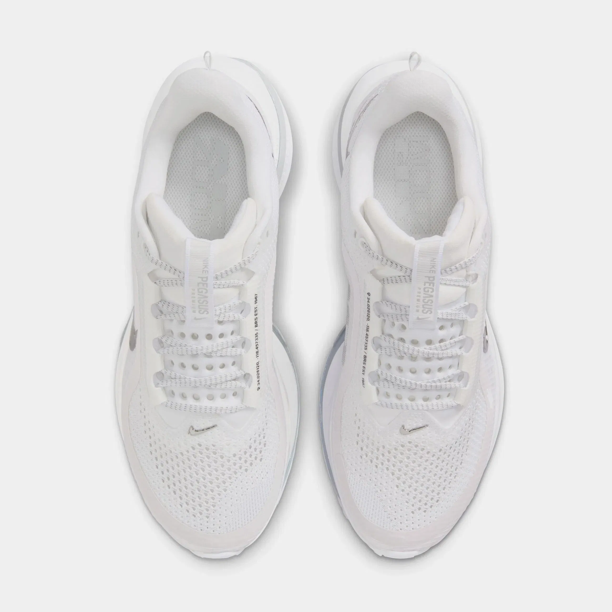 Nike Pegasus Premium Womens Running Shoes (White/Metallic Silver/Metallic Silver)