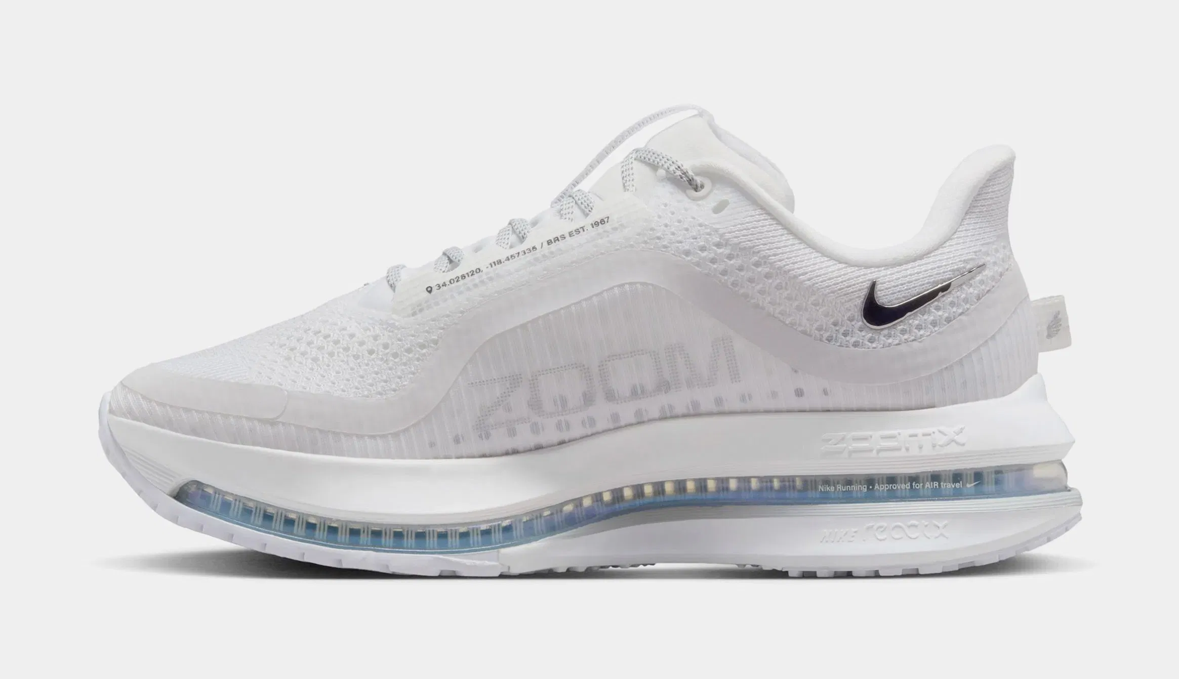 Nike Pegasus Premium Womens Running Shoes (White/Metallic Silver/Metallic Silver)