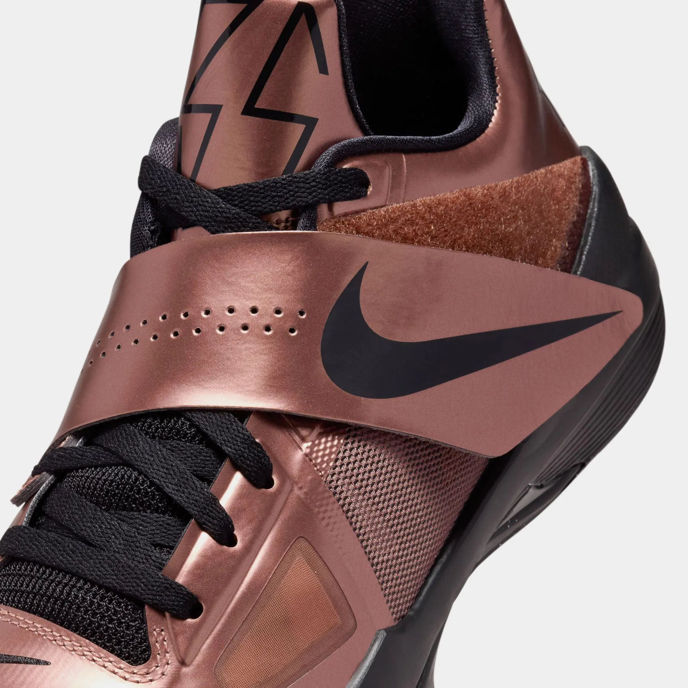 Nike Zoom KD 4 Christmas Mens Basketball Shoes (Metallic Copper/Black)