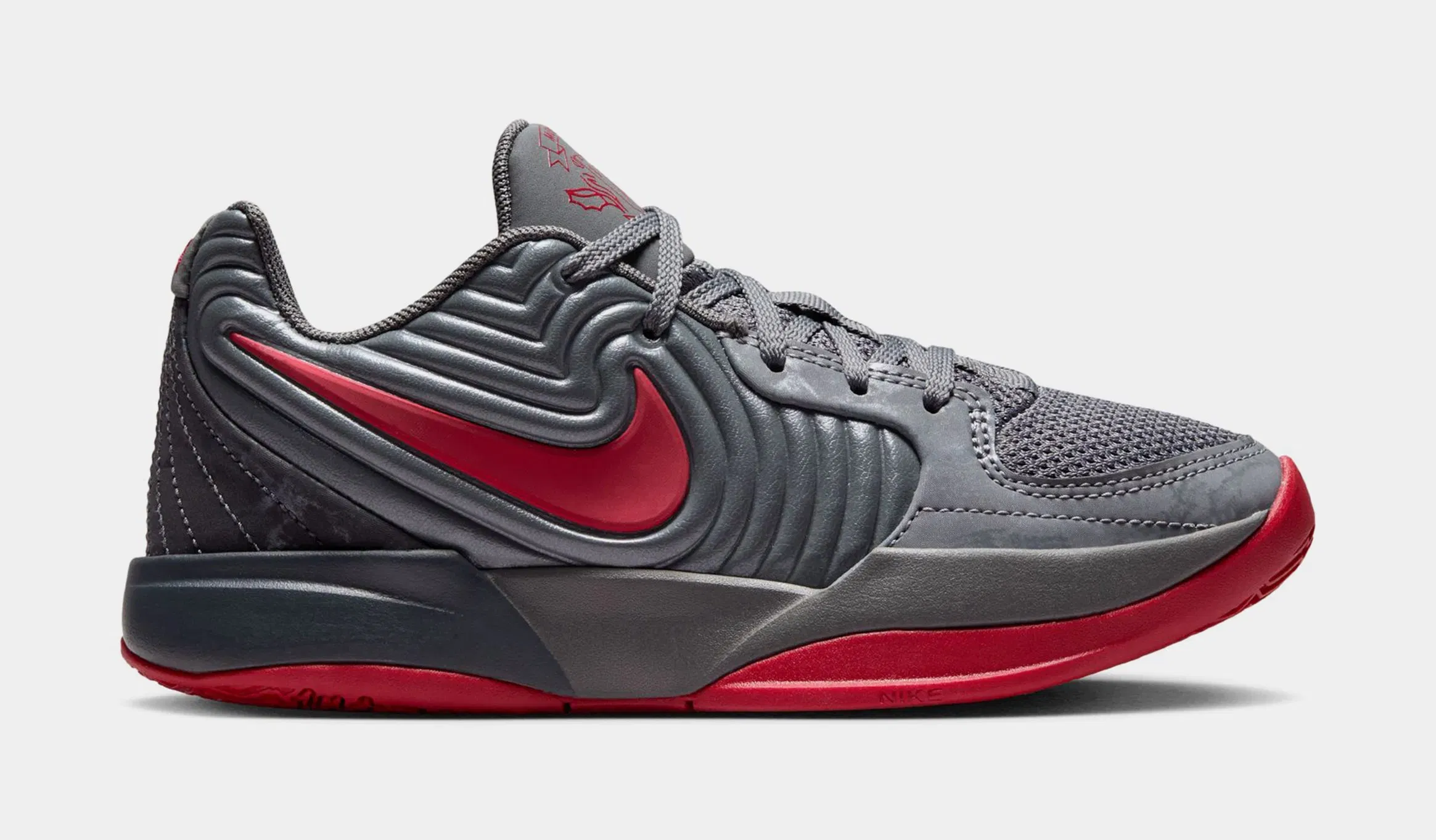 Nike Ja 2 King Of The Court Grade School Basketball Shoes (Iron Grey/Anthracite/Gym Red)