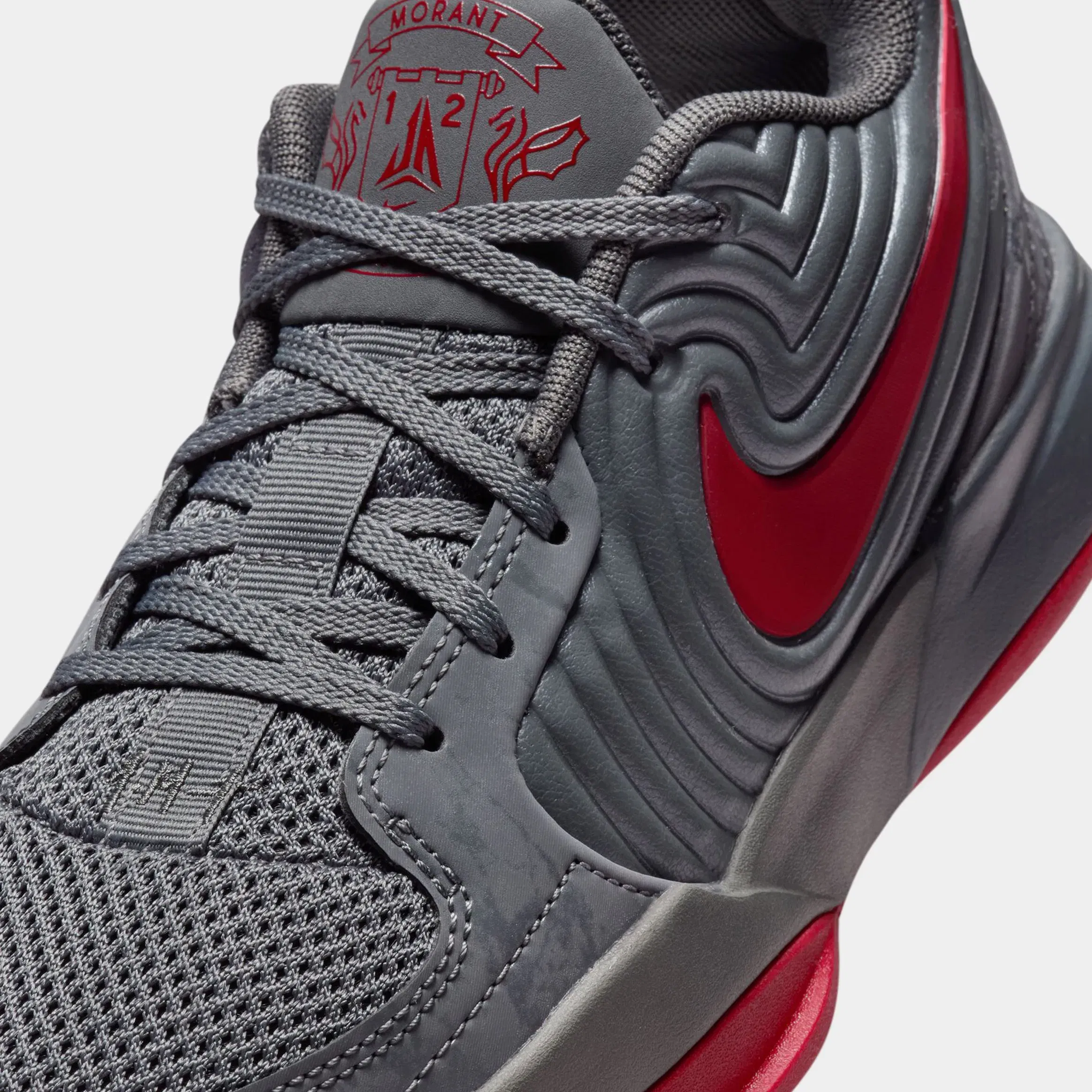 Nike Ja 2 King Of The Court Grade School Basketball Shoes (Iron Grey/Anthracite/Gym Red)