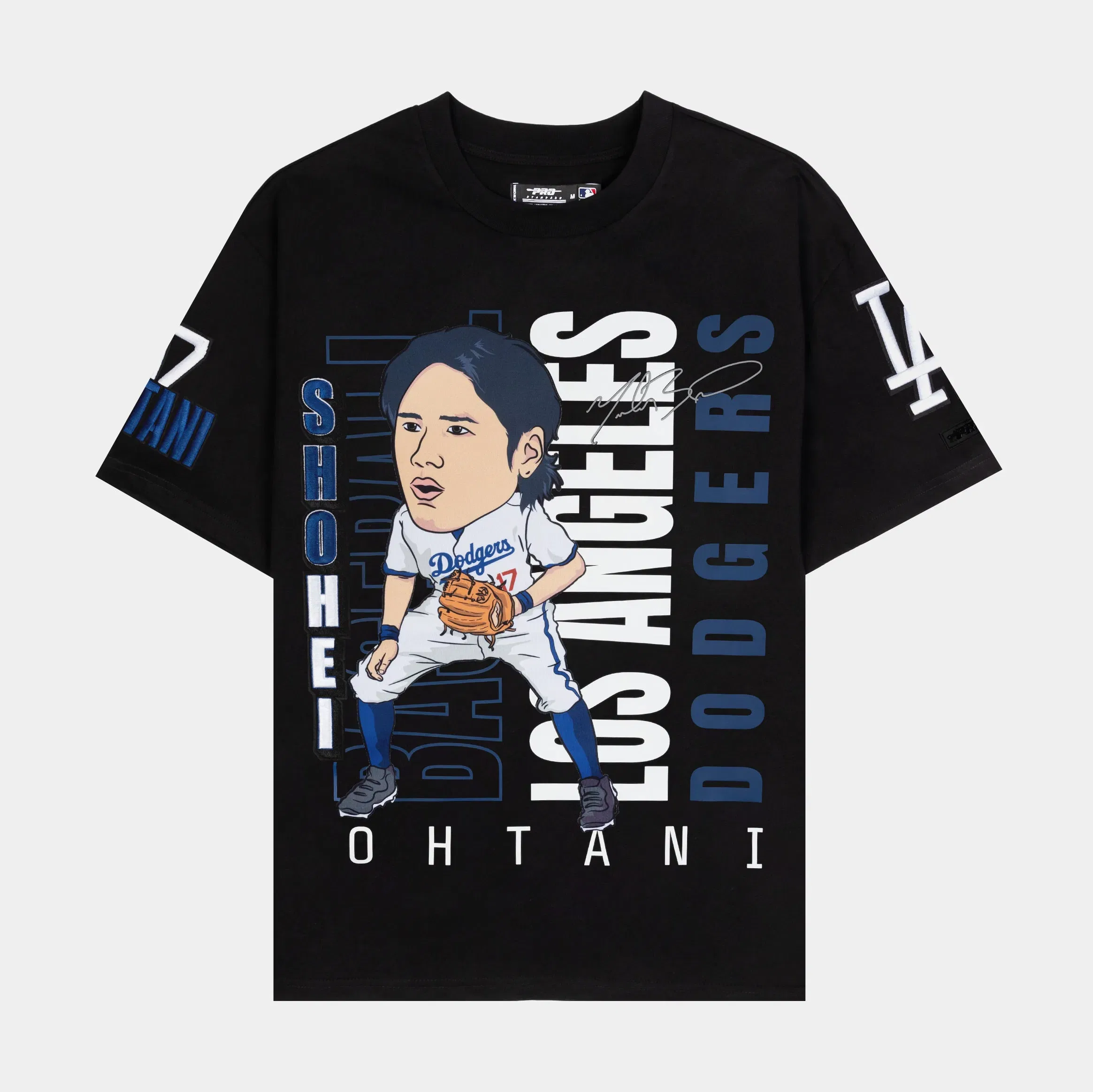PRO STANDARD Los Angeles Dodgers Shohei Ohtani #17 Mens Short Sleeve Shirt (Black/White)