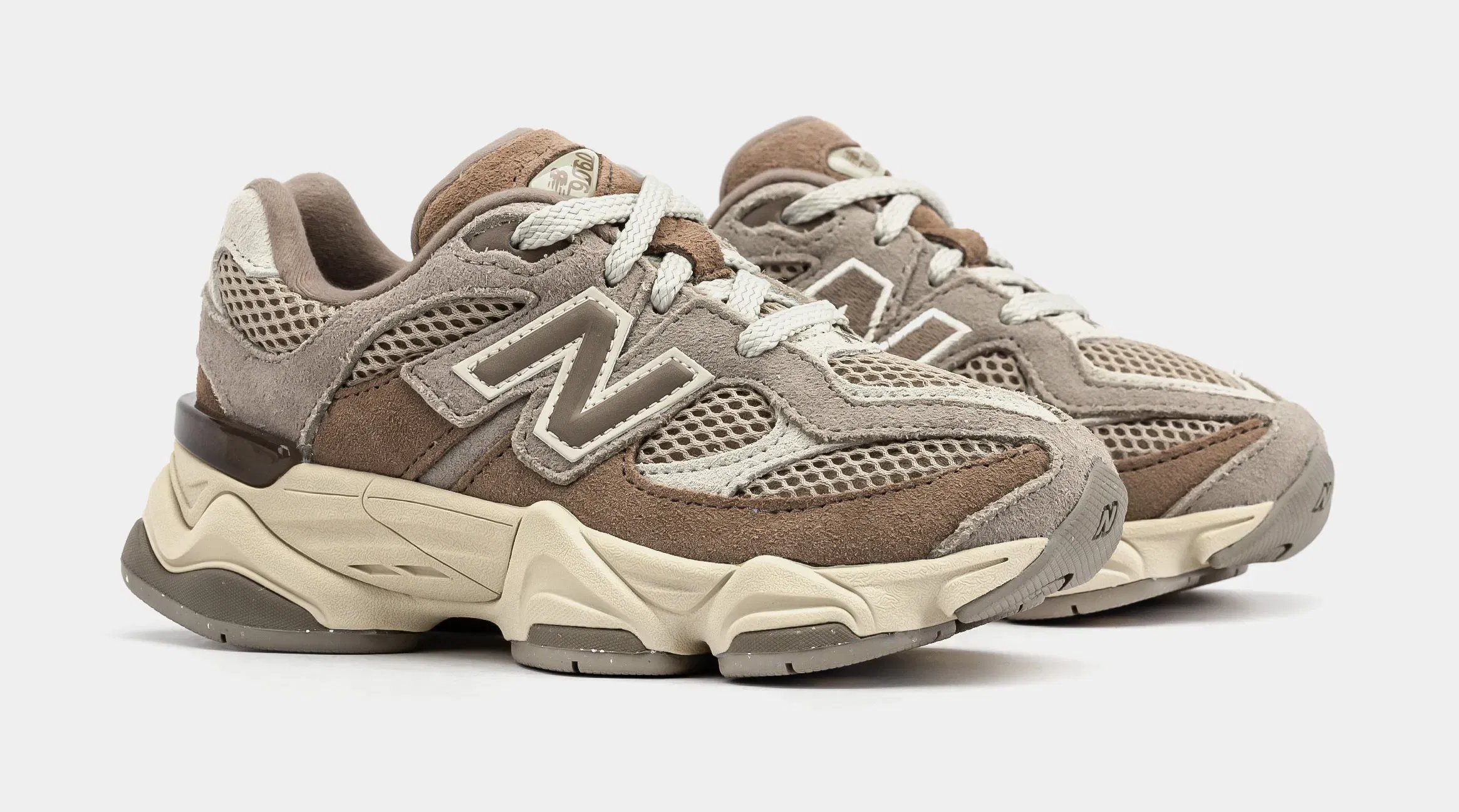 NEWBALANCE 9060 Preschool Running Shoes (Mushroom/Arid Stone)