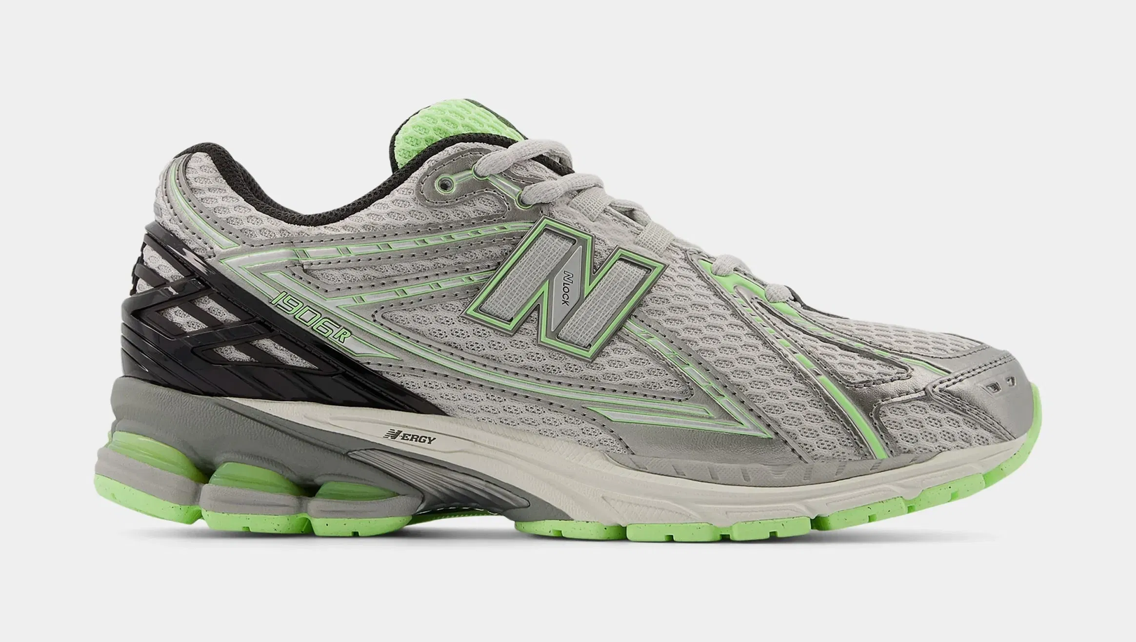 NEWBALANCE 1906R Mens Running Shoes (Dark Silver/Metallic/Mint Flash)