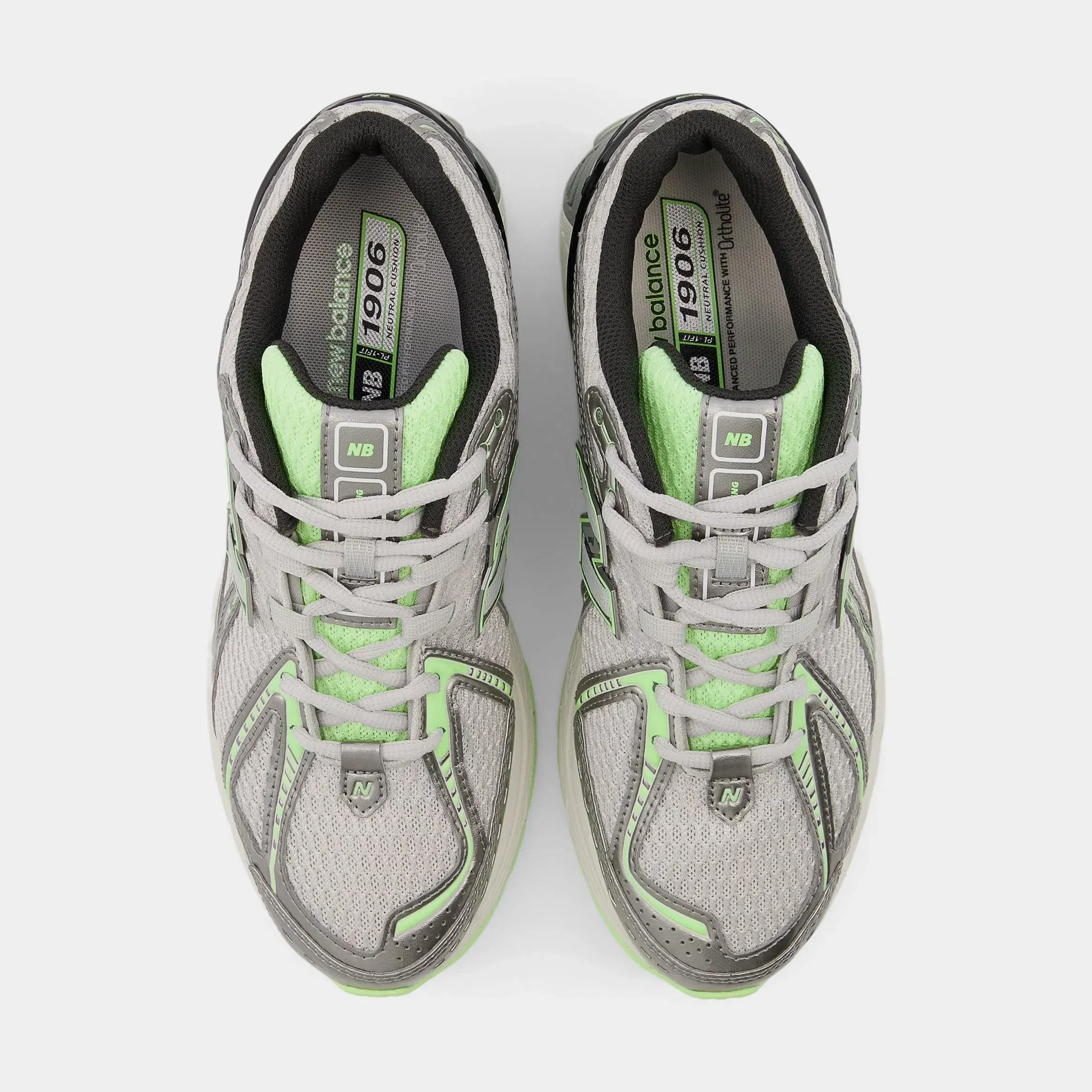 NEWBALANCE 1906R Mens Running Shoes (Dark Silver/Metallic/Mint Flash)