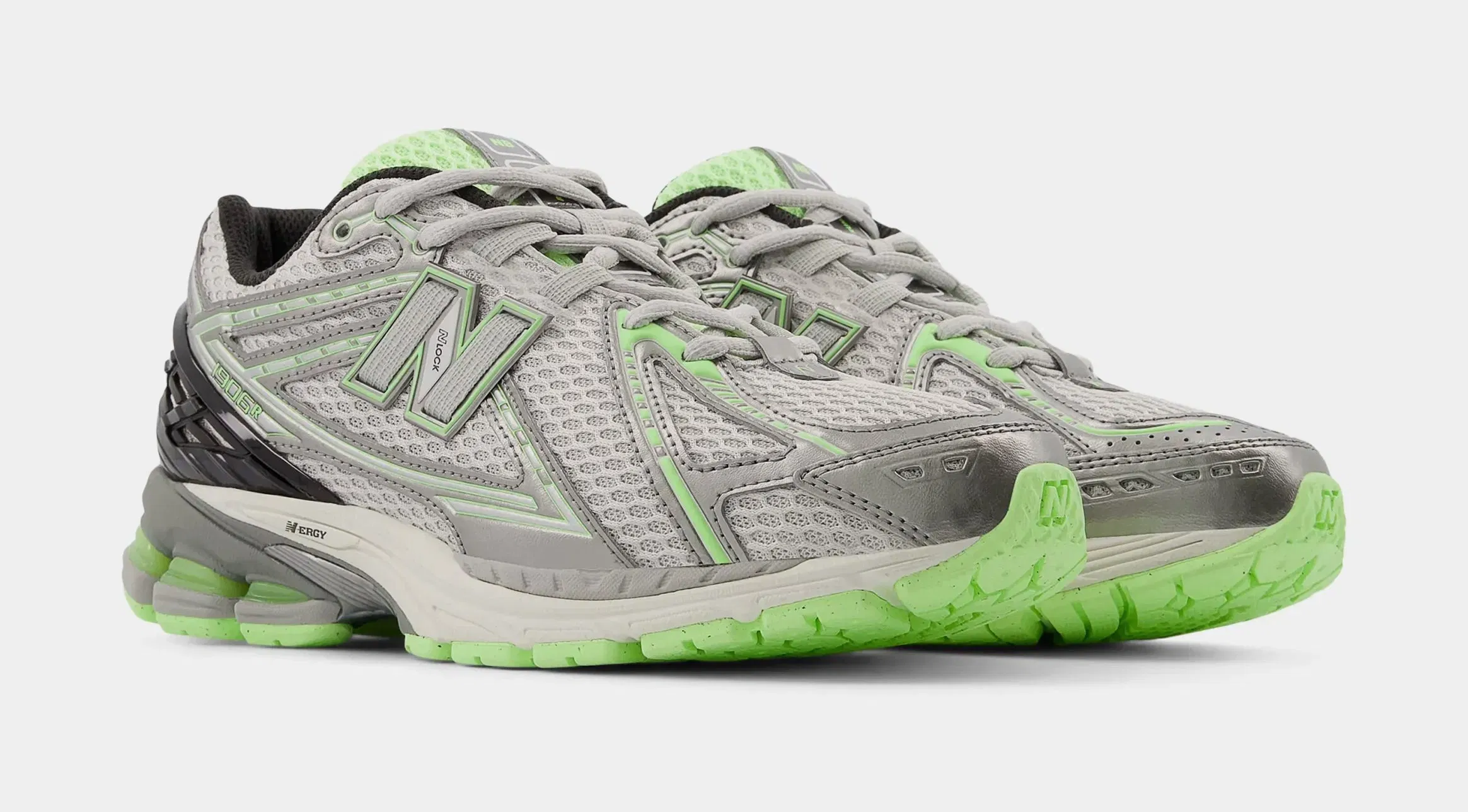 NEWBALANCE 1906R Mens Running Shoes (Dark Silver/Metallic/Mint Flash)