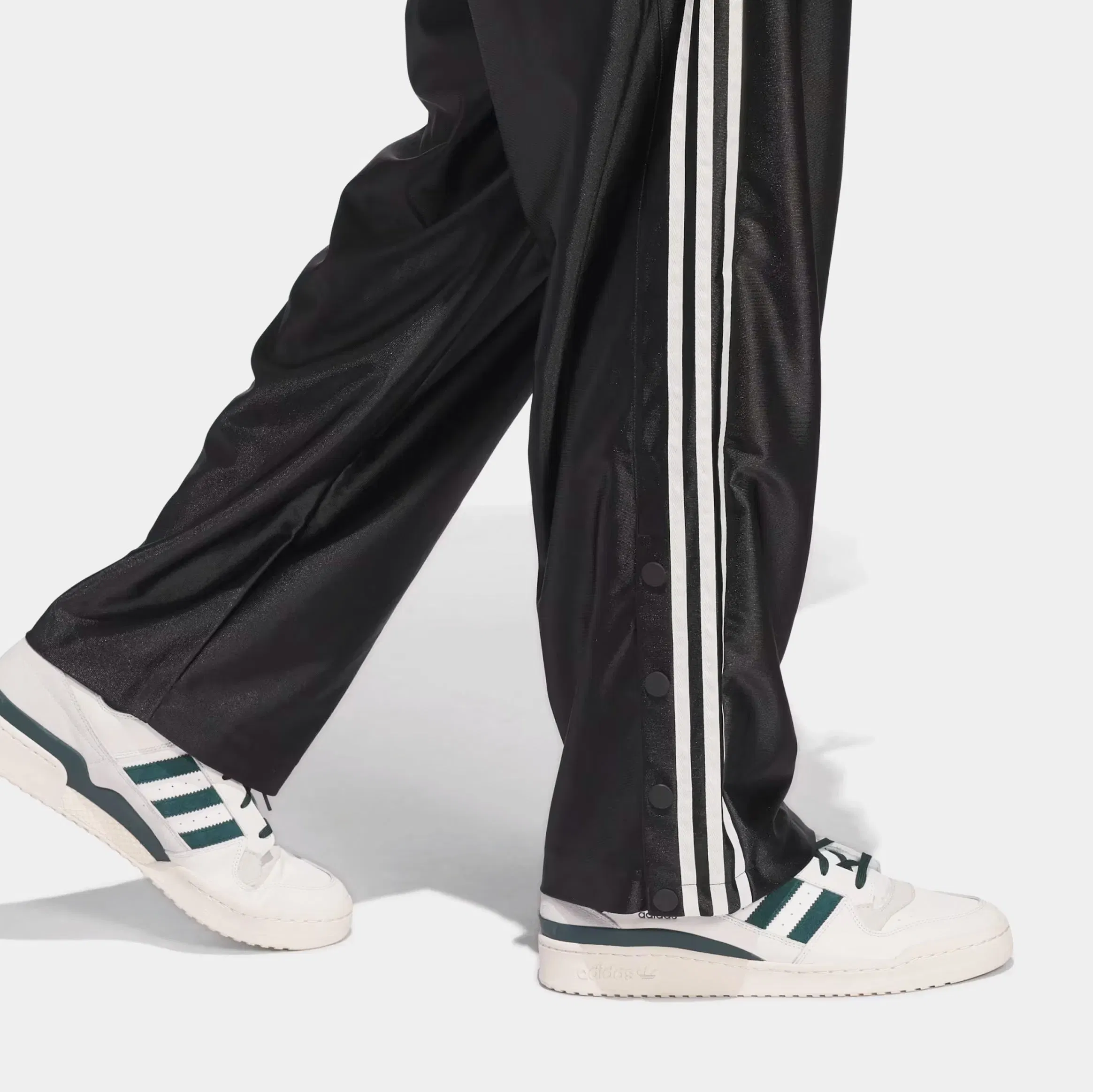 adidas Basketball Tear Away Track Mens Pants (Black/Beige)