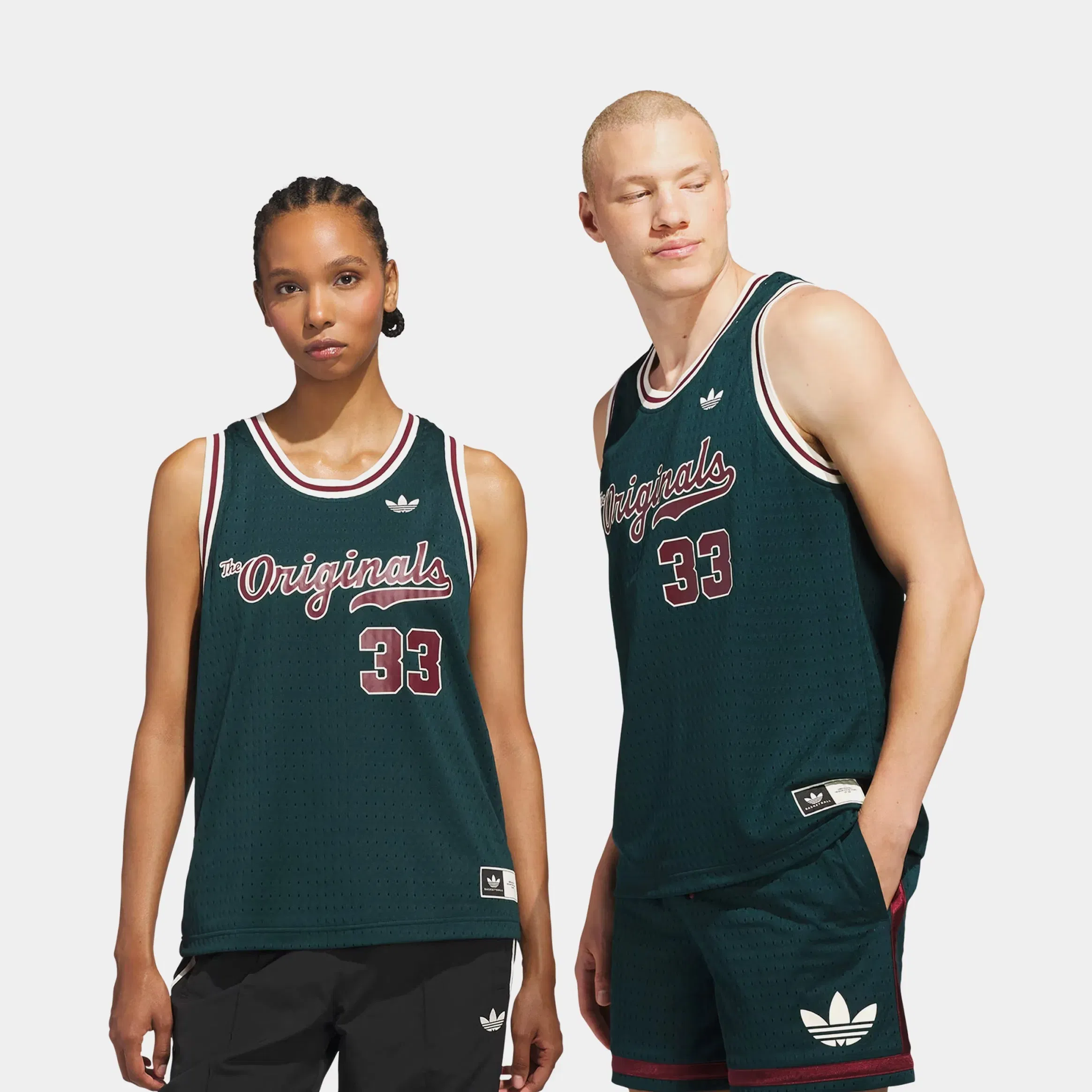 adidas Originals Basketball Mens Jersey (Green/Red)