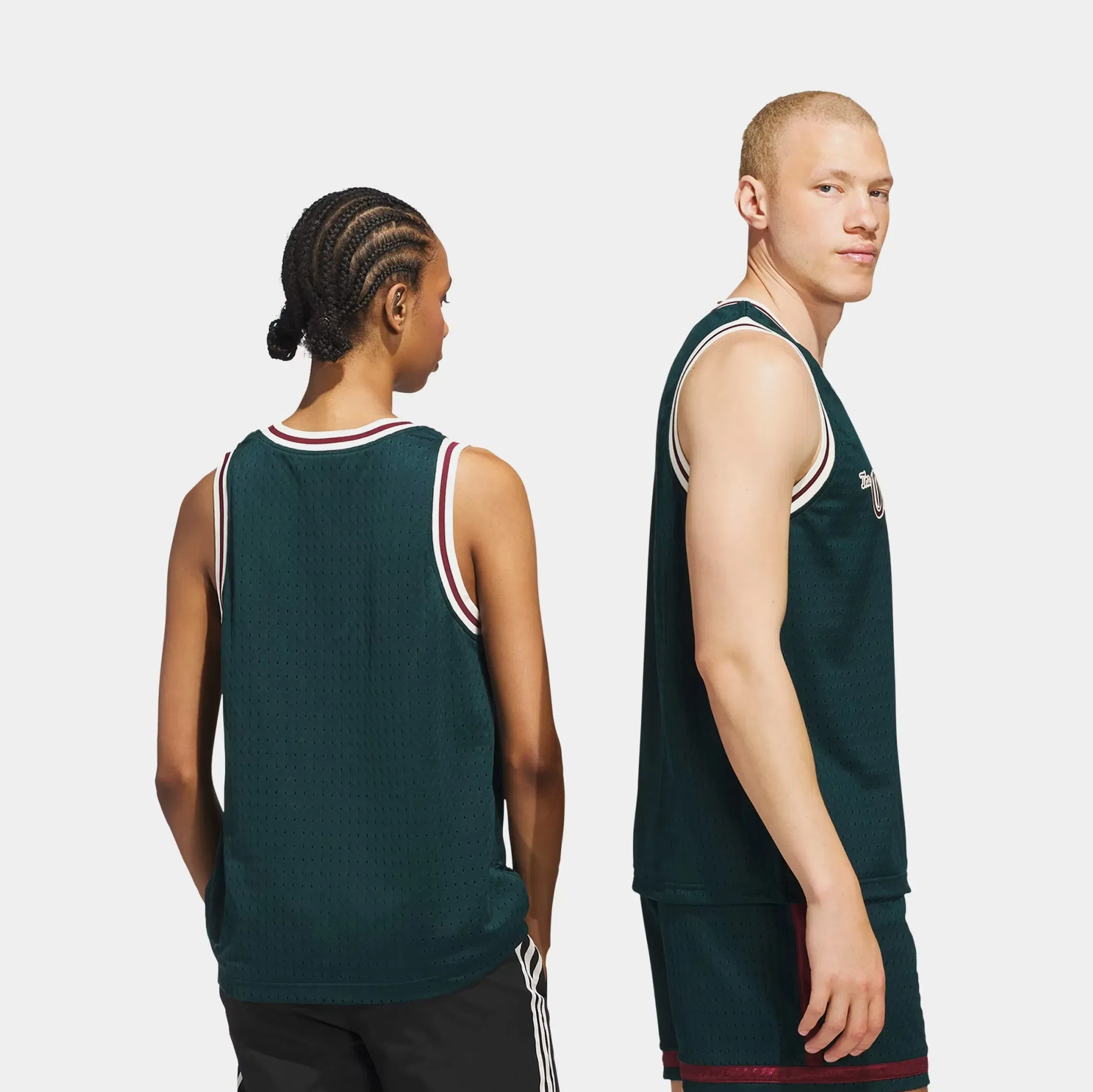 adidas Originals Basketball Mens Jersey (Green/Red)