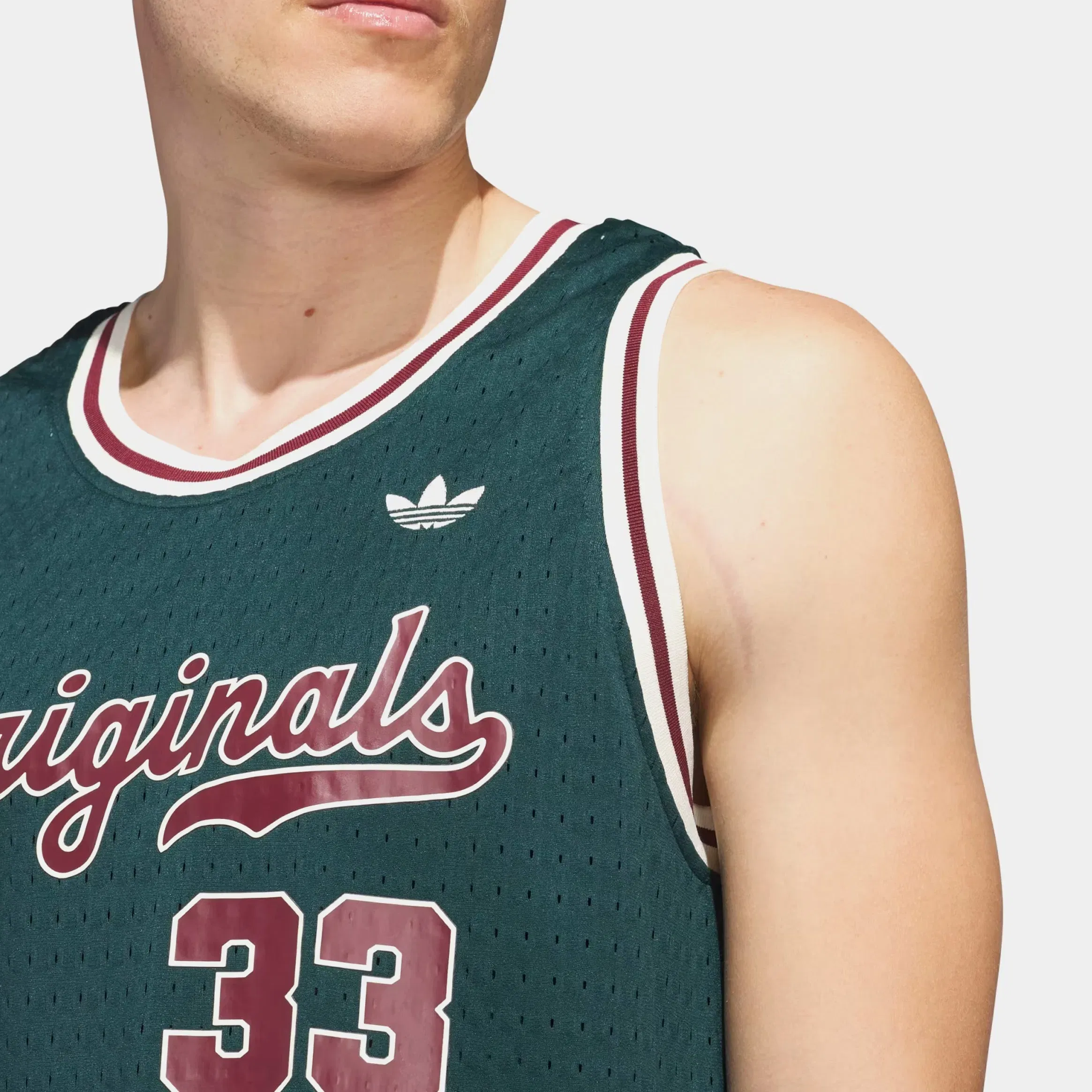 adidas Originals Basketball Mens Jersey (Green/Red)