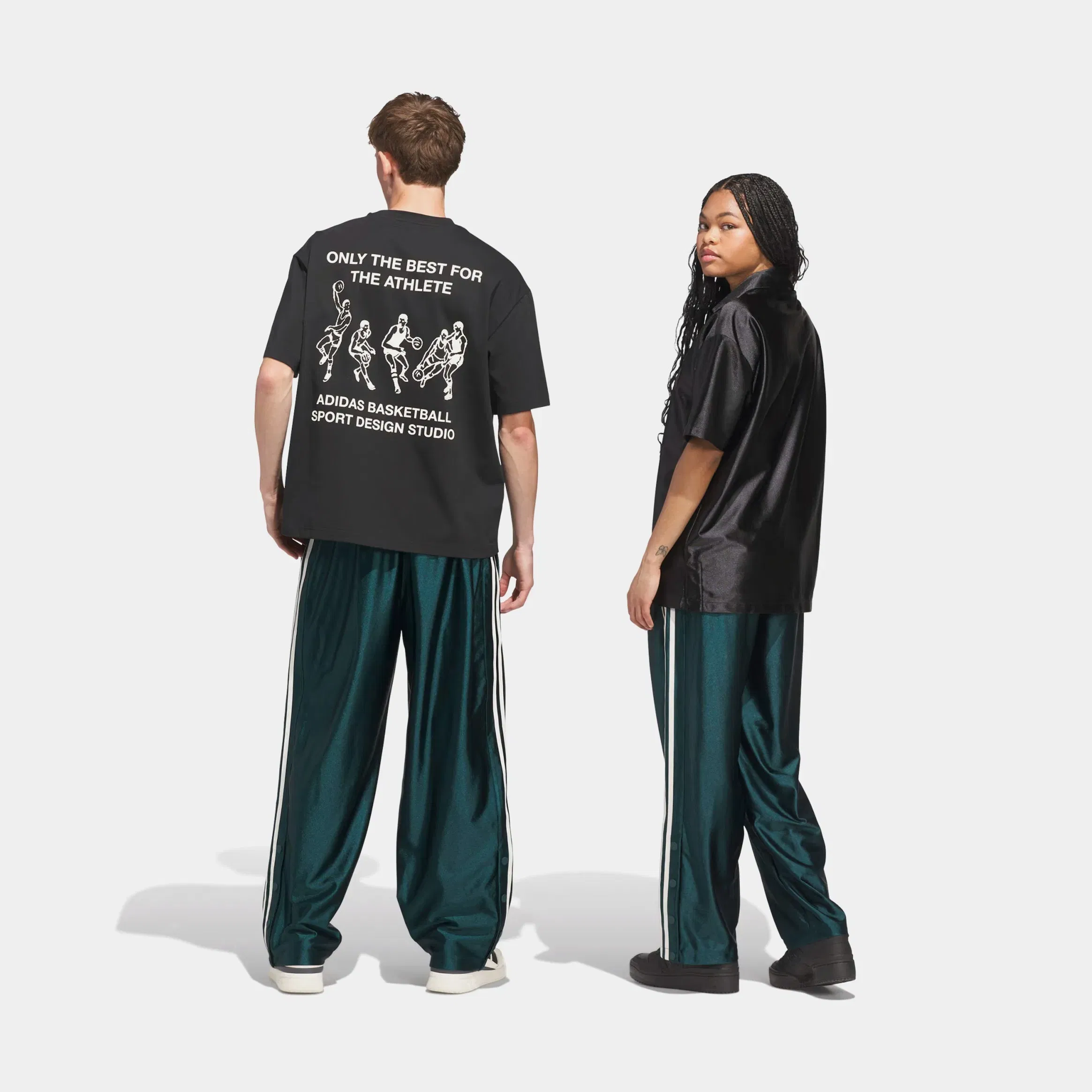 adidas Basketball Tear Away Track Mens Pants (Green/Beige)