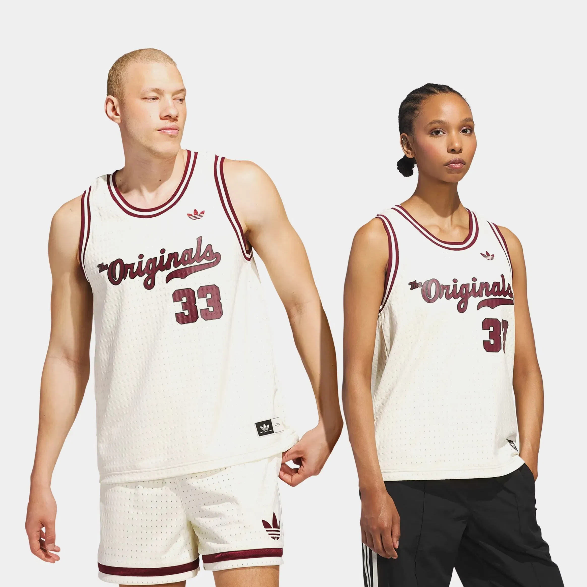 adidas Originals Basketball Mens Jersey (Biege/Red)