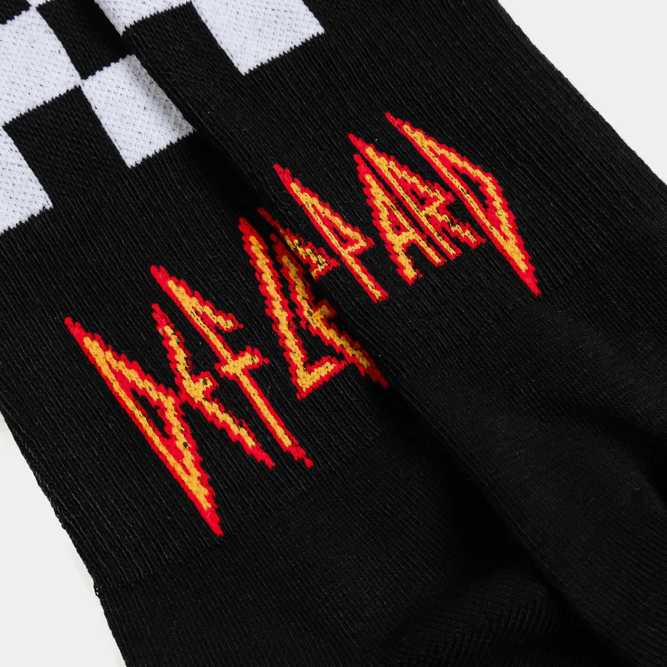 PERRI'S SOCKS Def Leopard Logo 3 Pack Crew Mens Sock (Black/White)