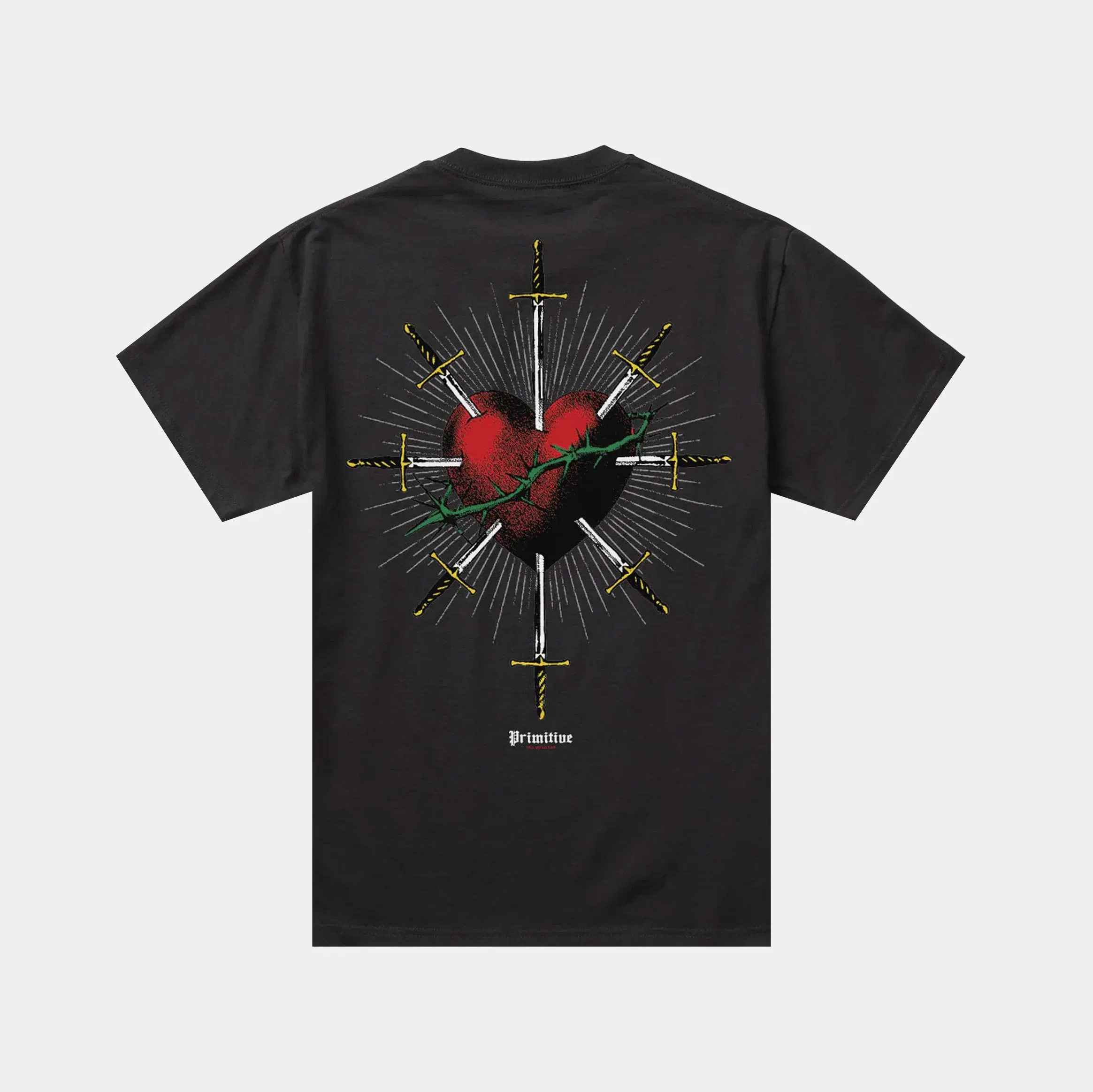 PRIMITIVE The Saint Mens Short Sleeve Shirt (Black/Red)