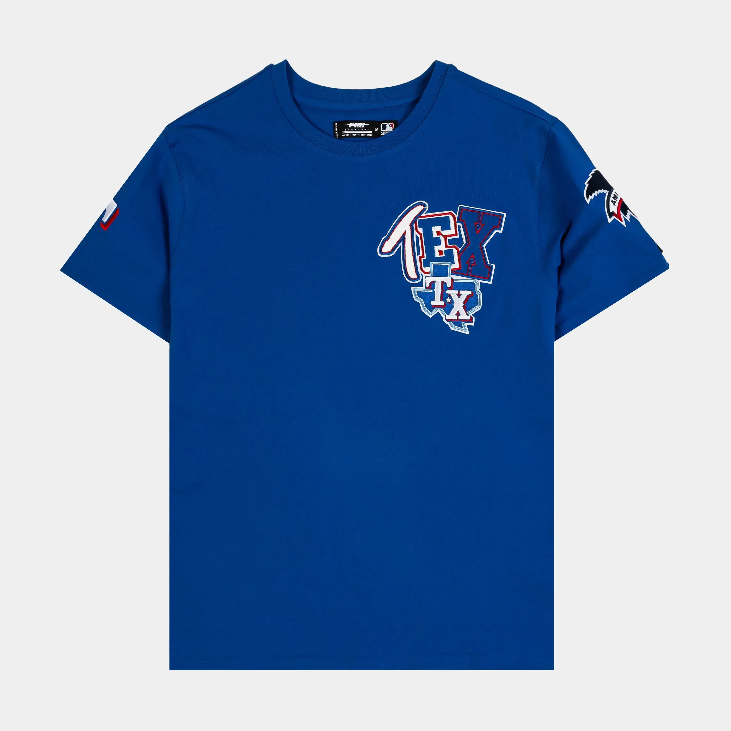PRO STANDARD Texas Rangers Ransom Mens Long Sleeve Shirt (Blue/Red)