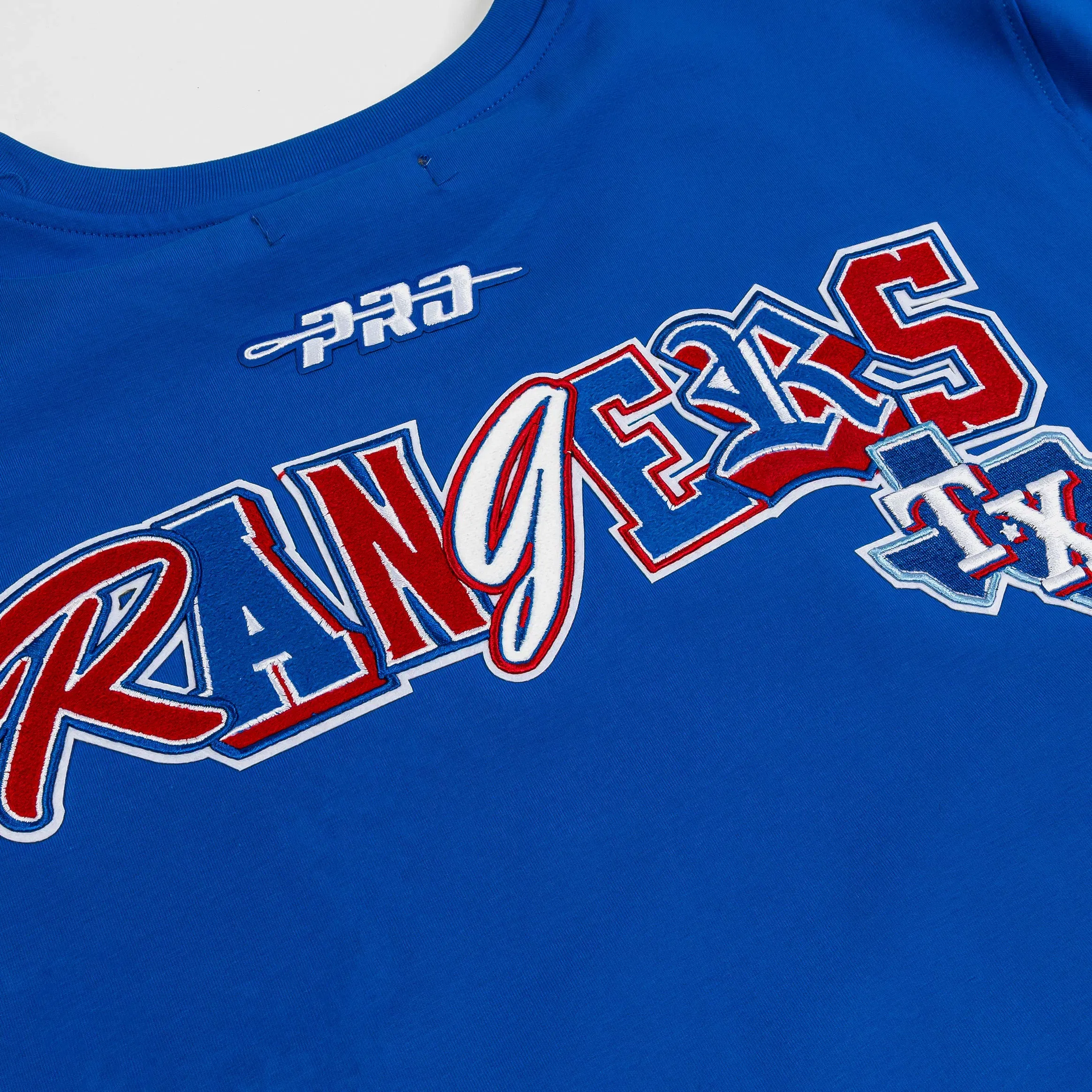 PRO STANDARD Texas Rangers Ransom Mens Long Sleeve Shirt (Blue/Red)