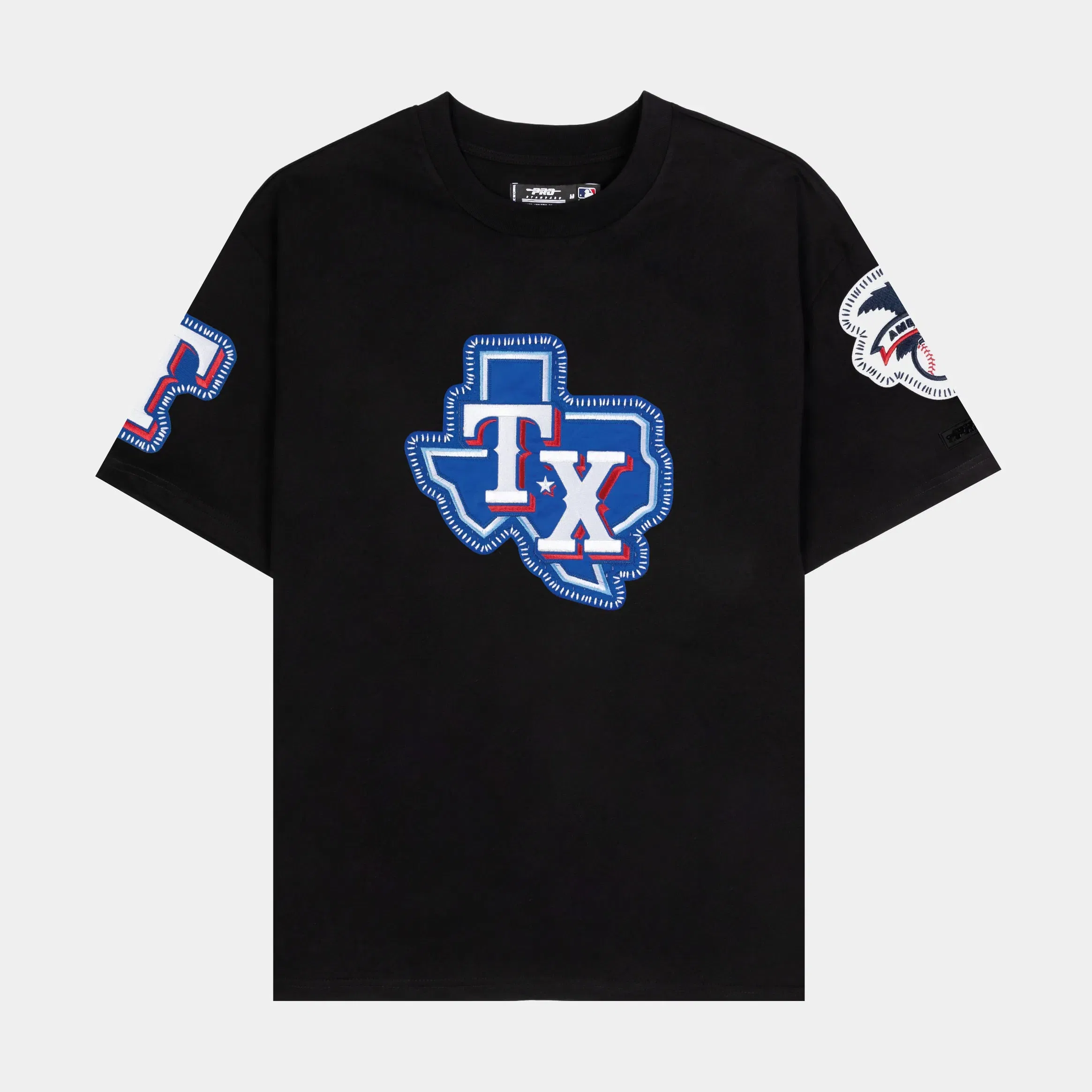 PRO STANDARD Texas Rangers DIY Pick Stitch Mens Short Sleeve Shirt (Black/White)