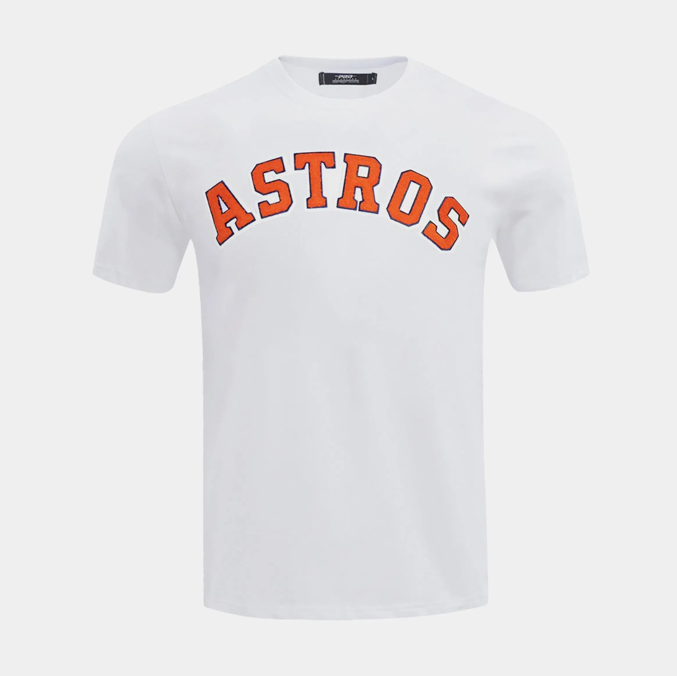 PRO STANDARD Houston Astros Classic Mens Short Sleeve Shirt (White/Orange)
