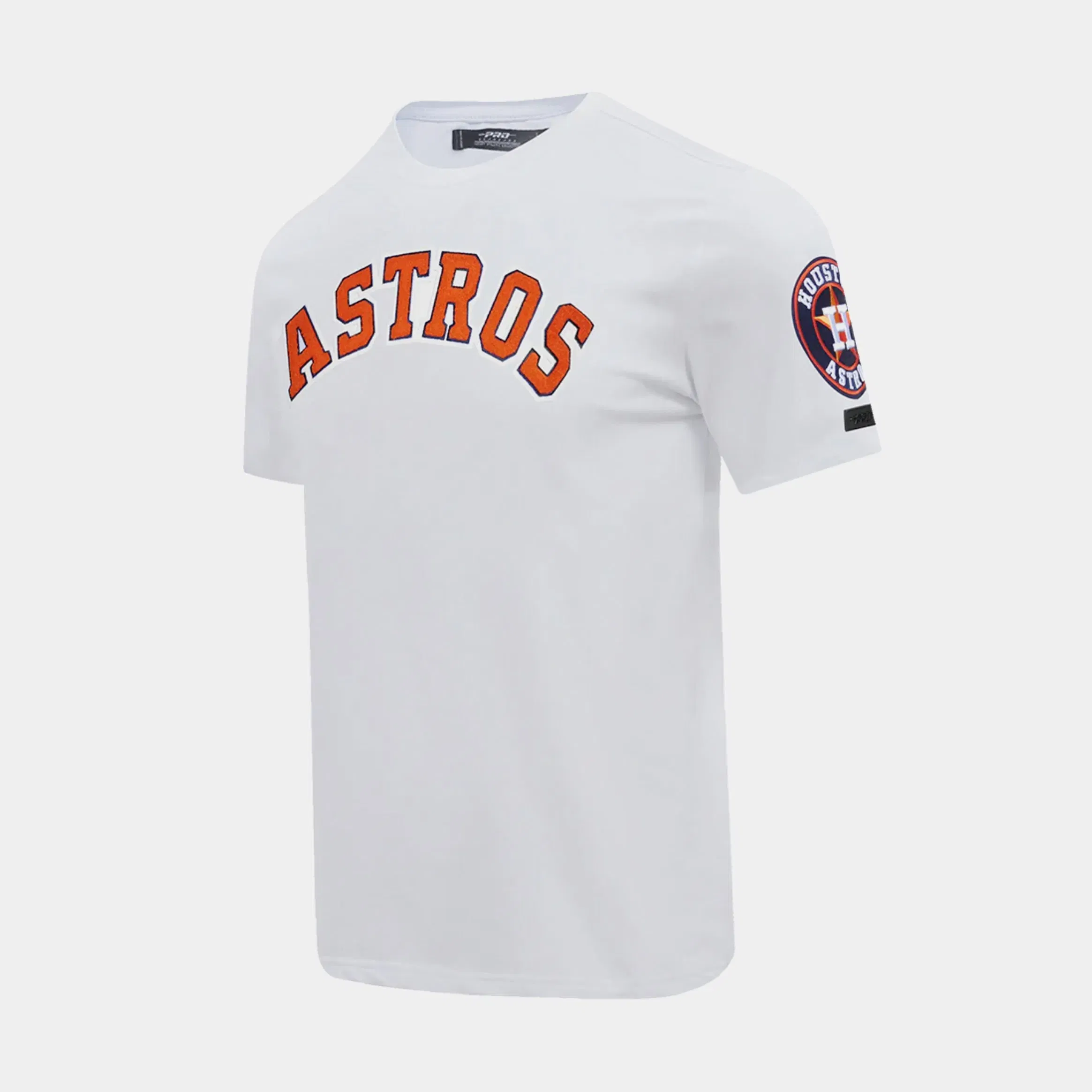 PRO STANDARD Houston Astros Classic Mens Short Sleeve Shirt (White/Orange)