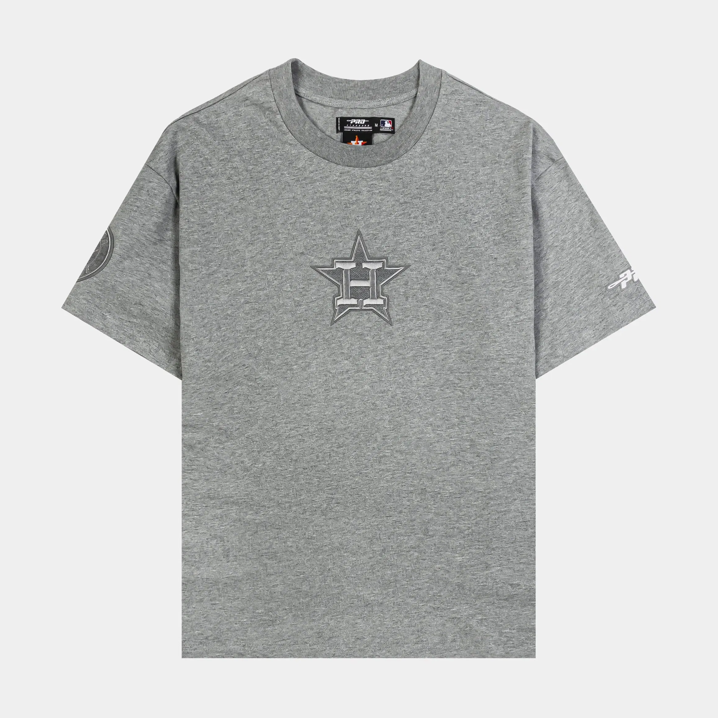 PRO STANDARD Houston Astros Reverse French Terry Mens Short Sleeve Shirt (Grey)