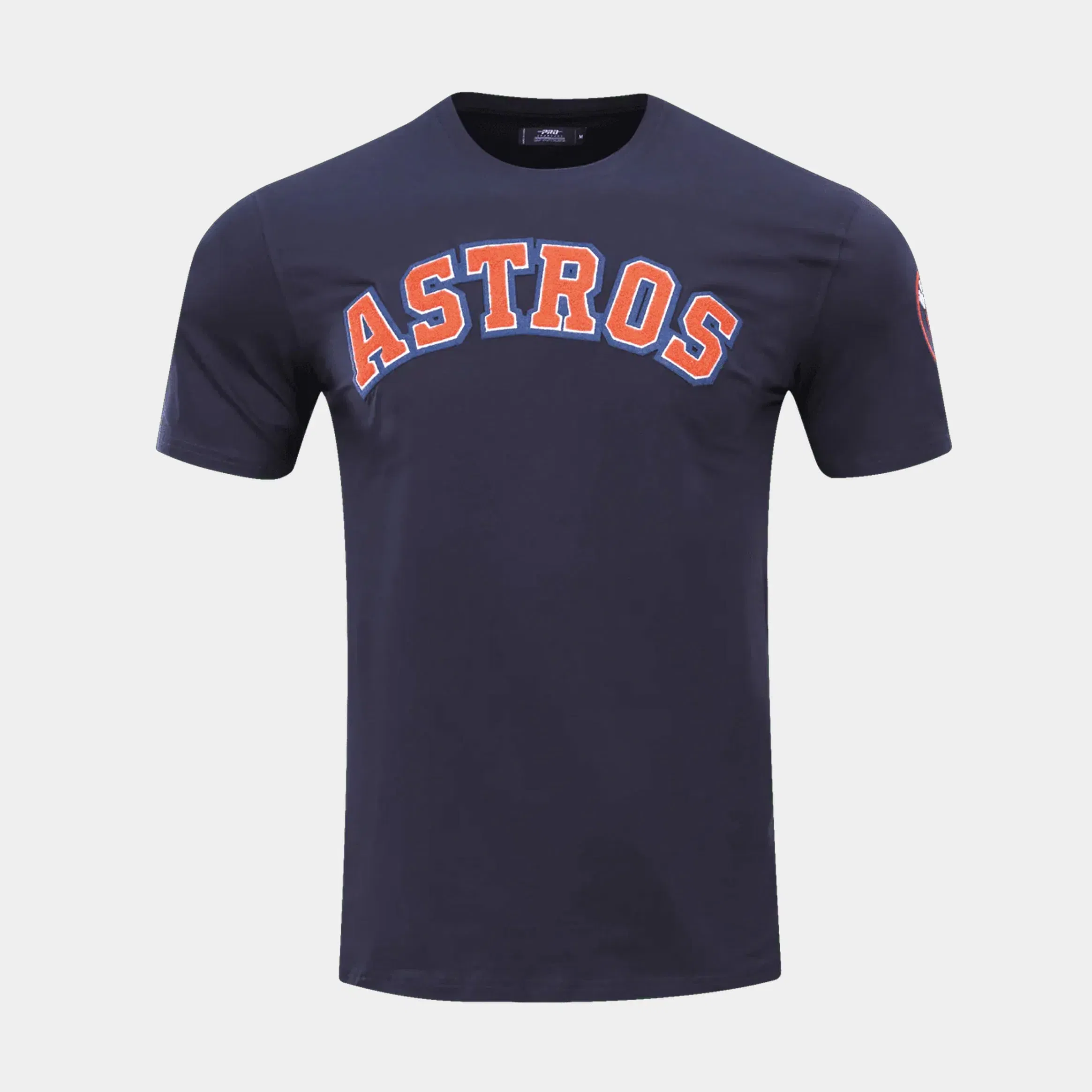 PRO STANDARD Houston Astros Classic Mens Short Sleeve Shirt (Navy/Orange)