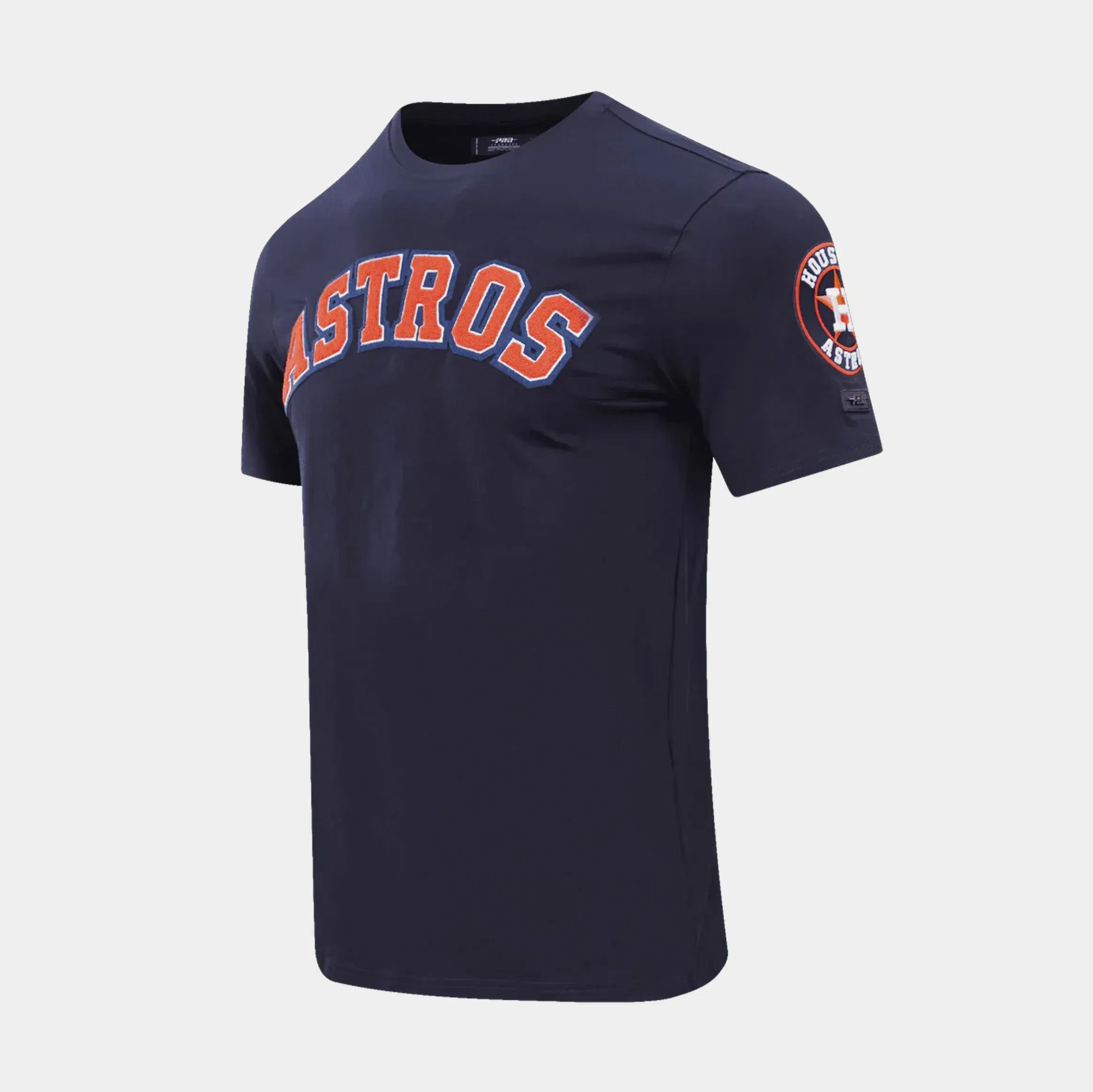 PRO STANDARD Houston Astros Classic Mens Short Sleeve Shirt (Navy/Orange)