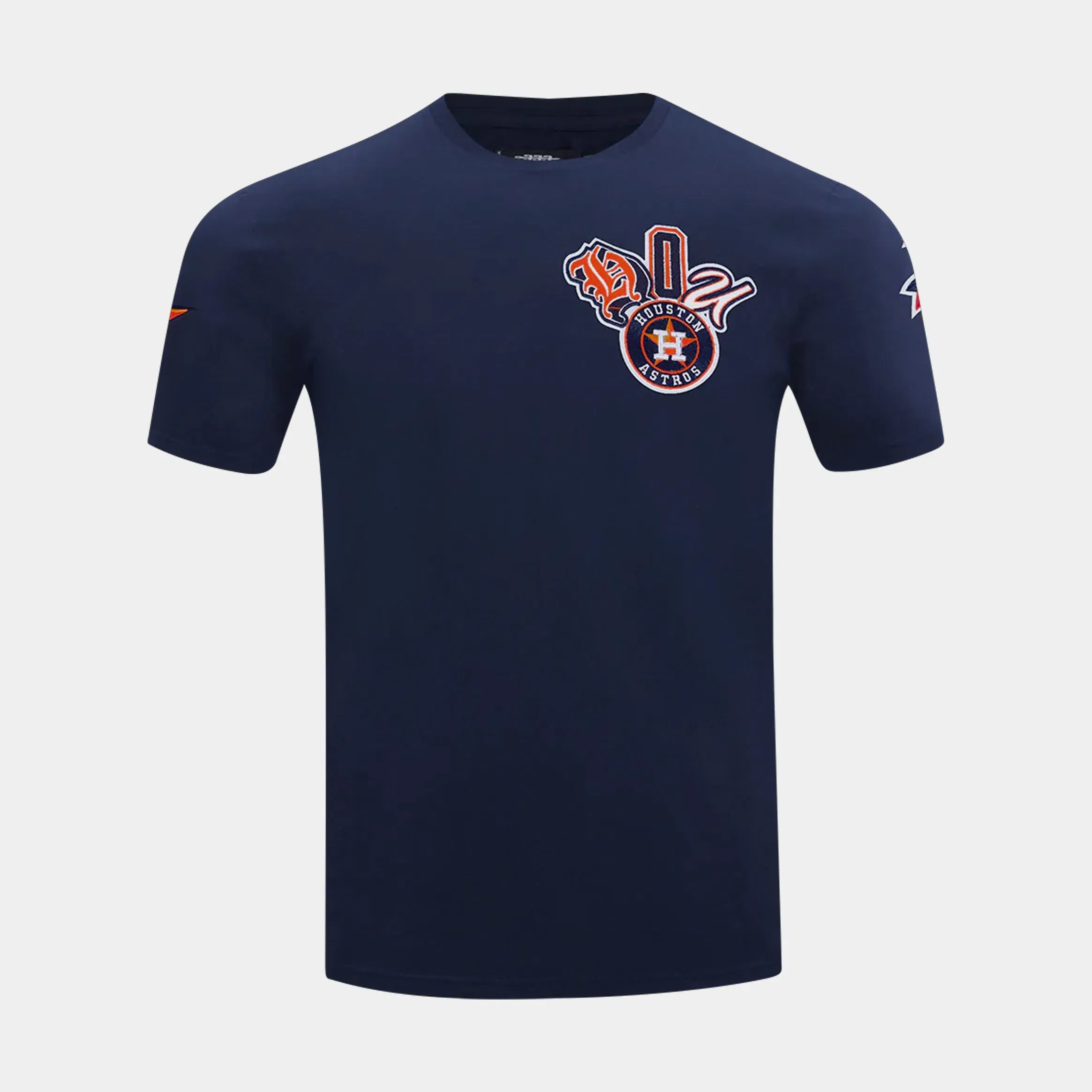PRO STANDARD Houston Astros City Mens Short Sleeve Shirt (Navy/Orange)