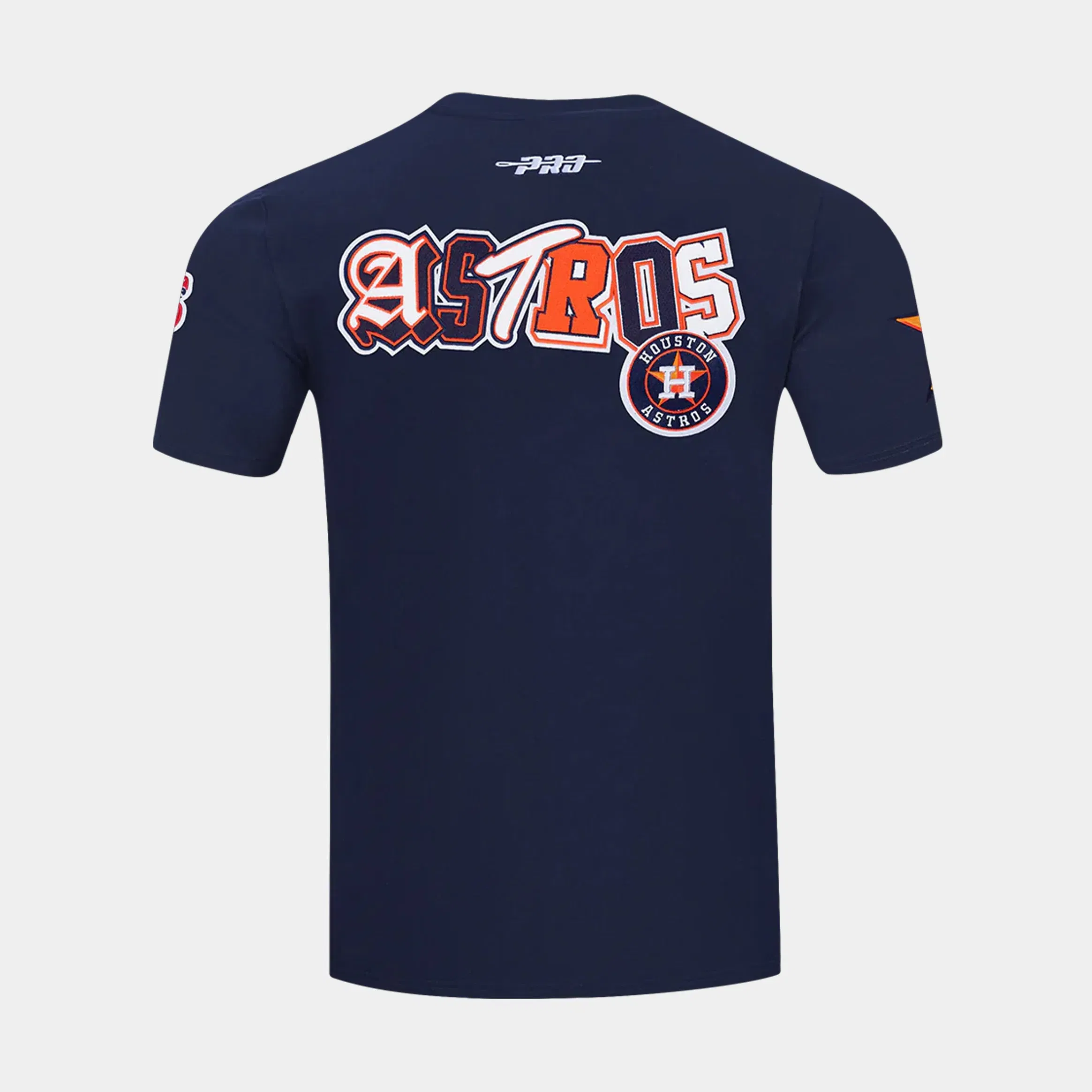 PRO STANDARD Houston Astros City Mens Short Sleeve Shirt (Navy/Orange)