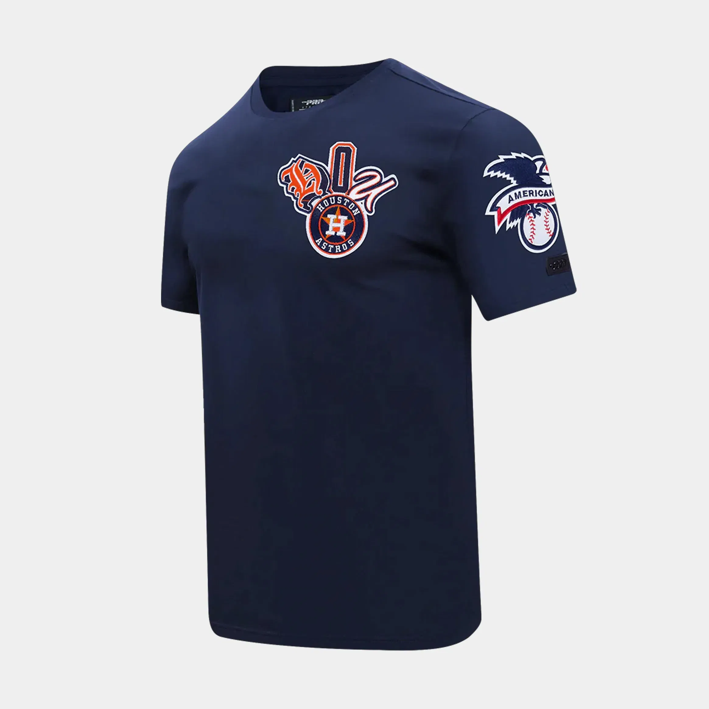 PRO STANDARD Houston Astros City Mens Short Sleeve Shirt (Navy/Orange)
