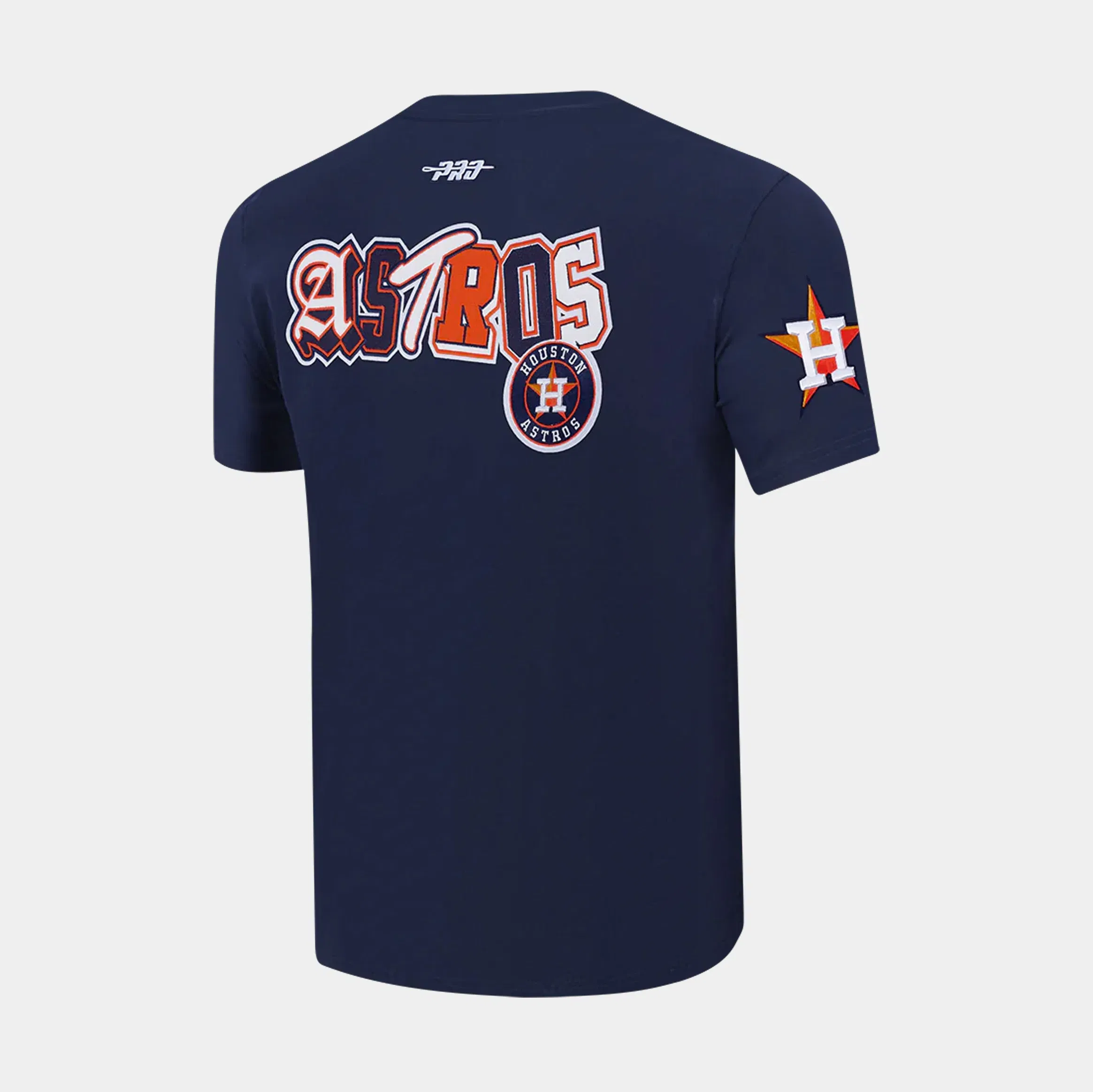 PRO STANDARD Houston Astros City Mens Short Sleeve Shirt (Navy/Orange)