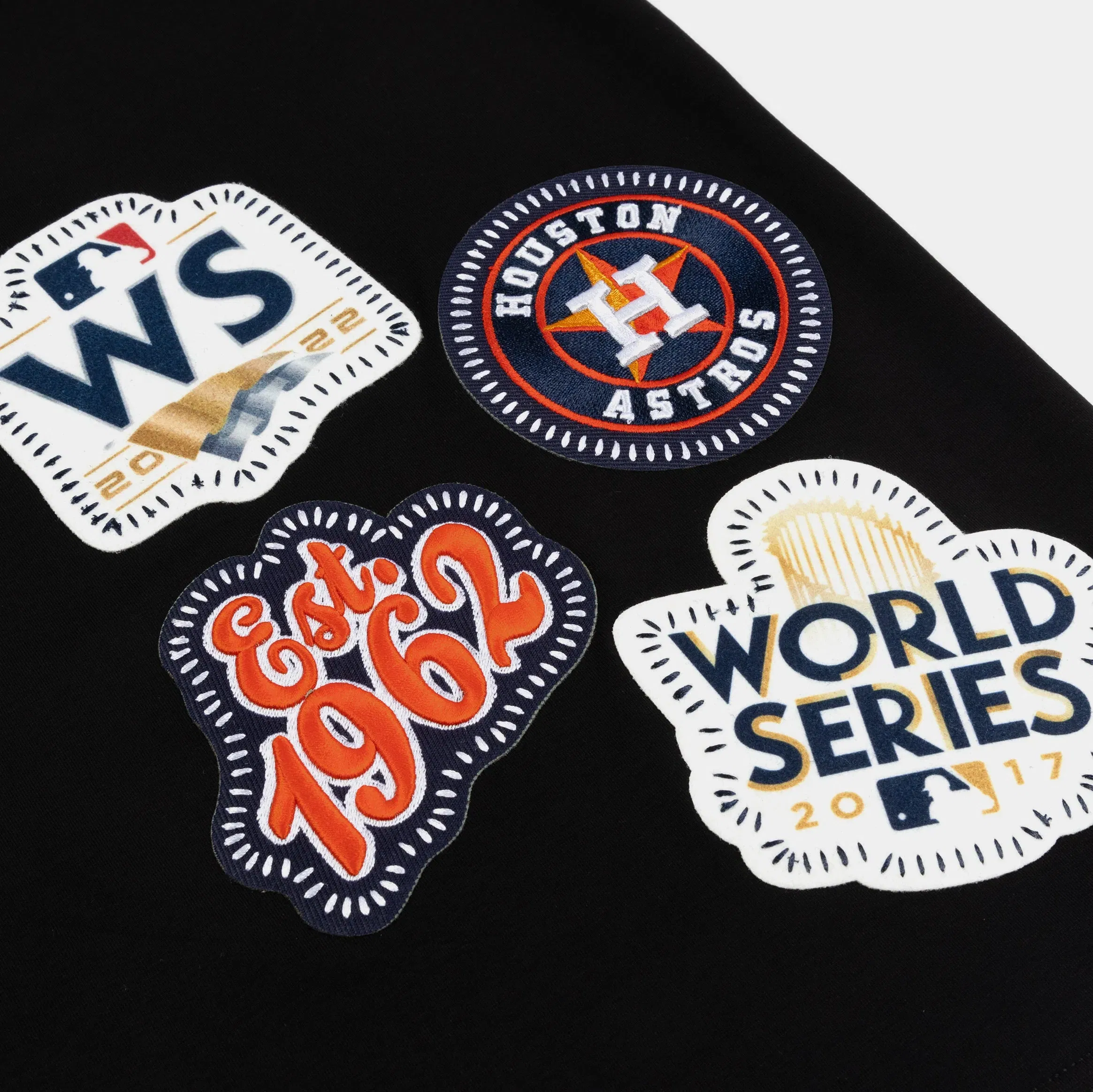 PRO STANDARD Houston Astros DIY Stitch Mens Short Sleeve Shirt (Black/Red)