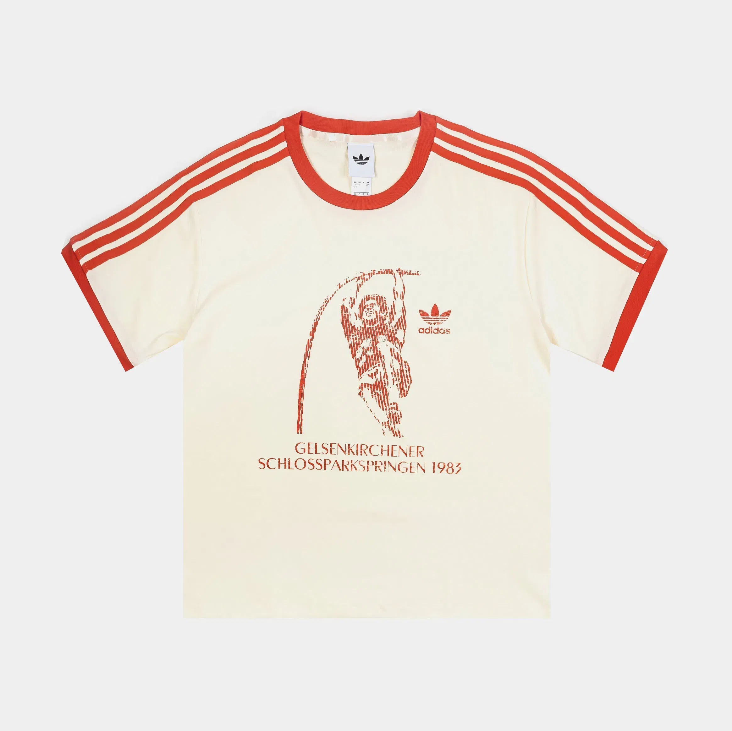 adidas Archive 1983 Womens Short Sleeve Shirt (White/Red)