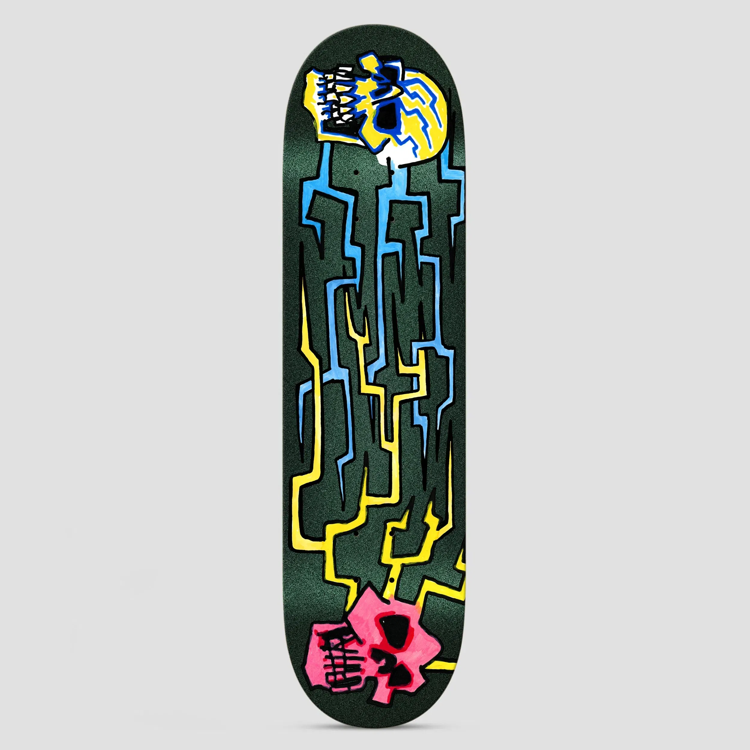 Krooked 8.3 Worrest Skulls And Bolts Twin Tail Slick Skateboard Deck