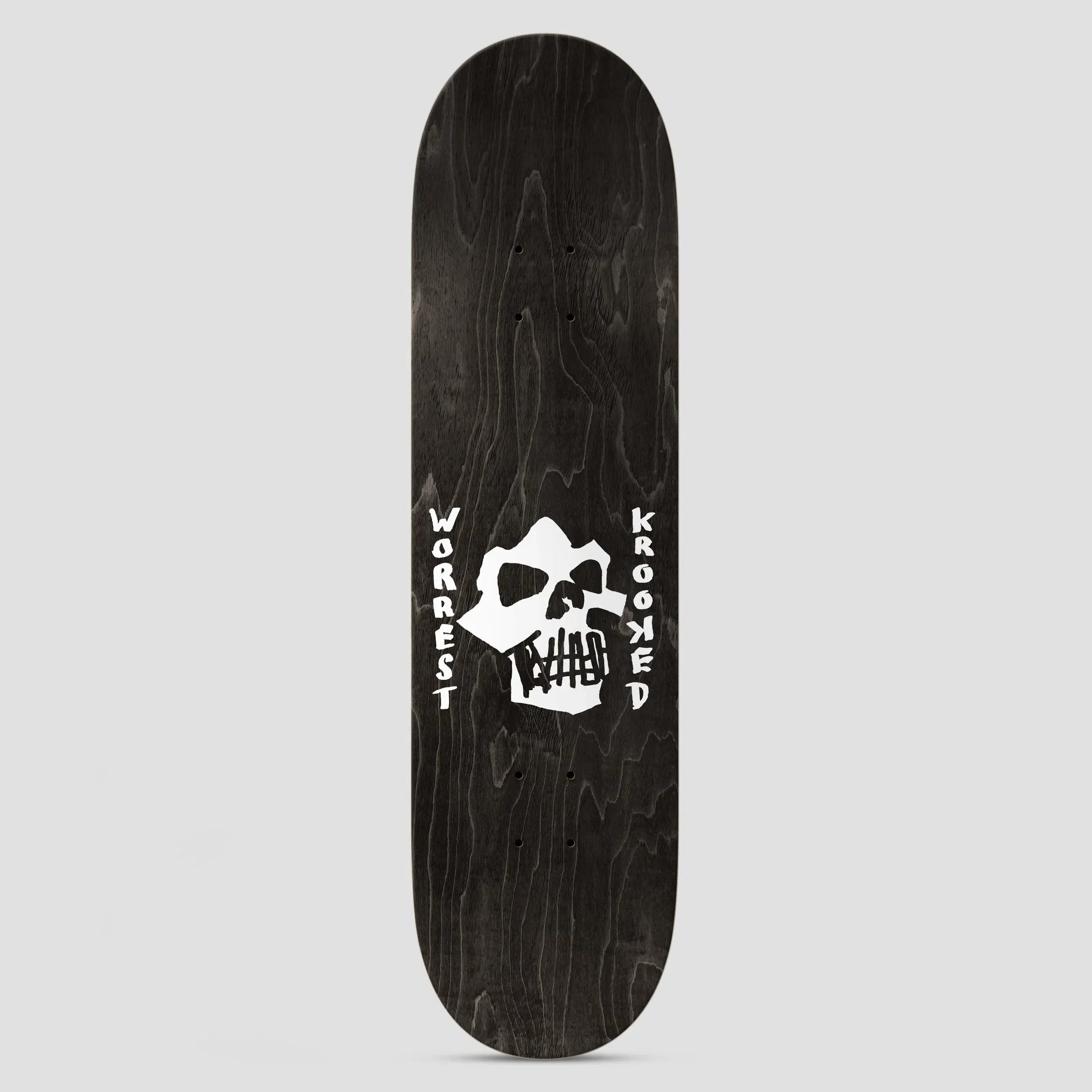 Krooked 8.3 Worrest Skulls And Bolts Twin Tail Slick Skateboard Deck