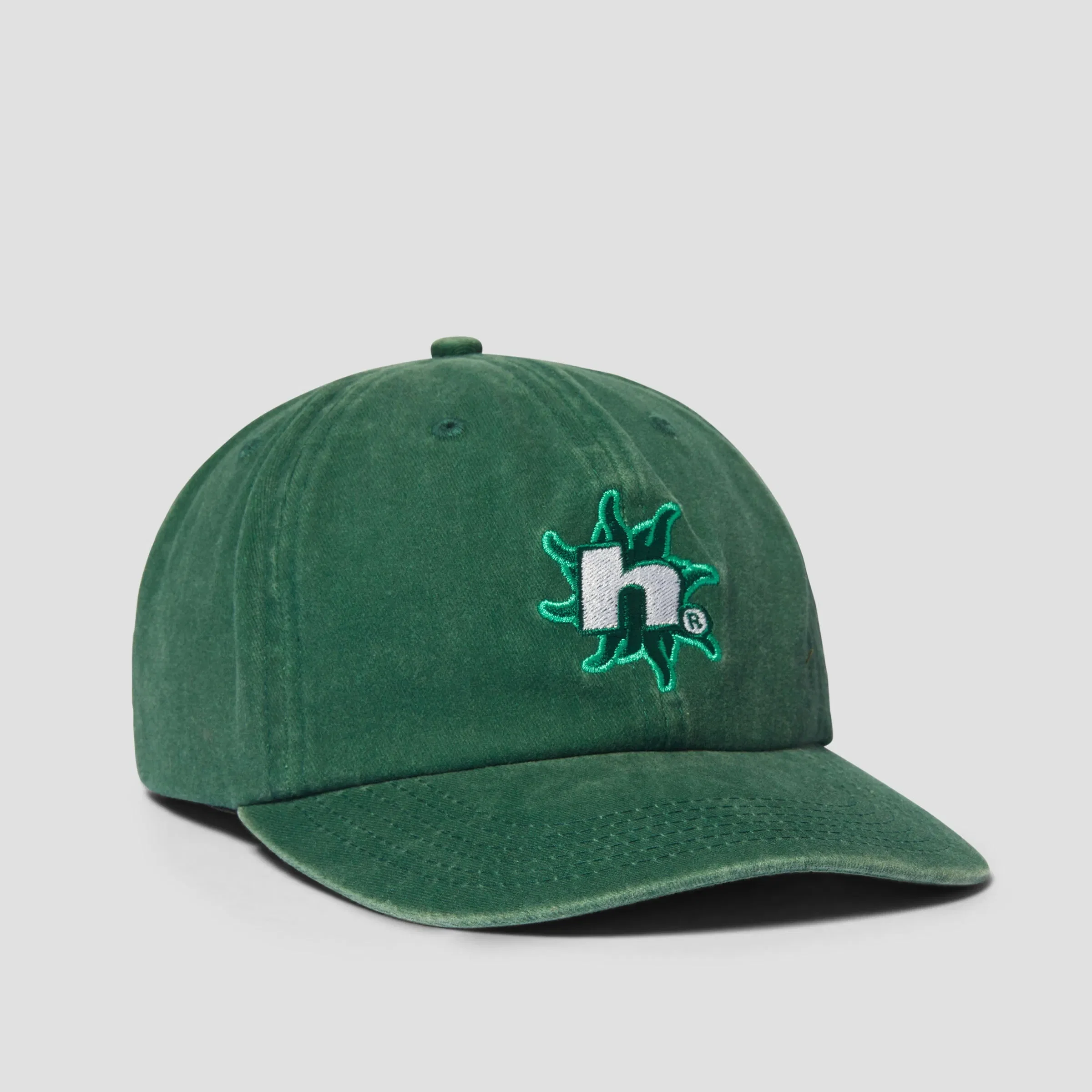 HUF Sol Denim 6 Panel CV Washed Hat Forest Green